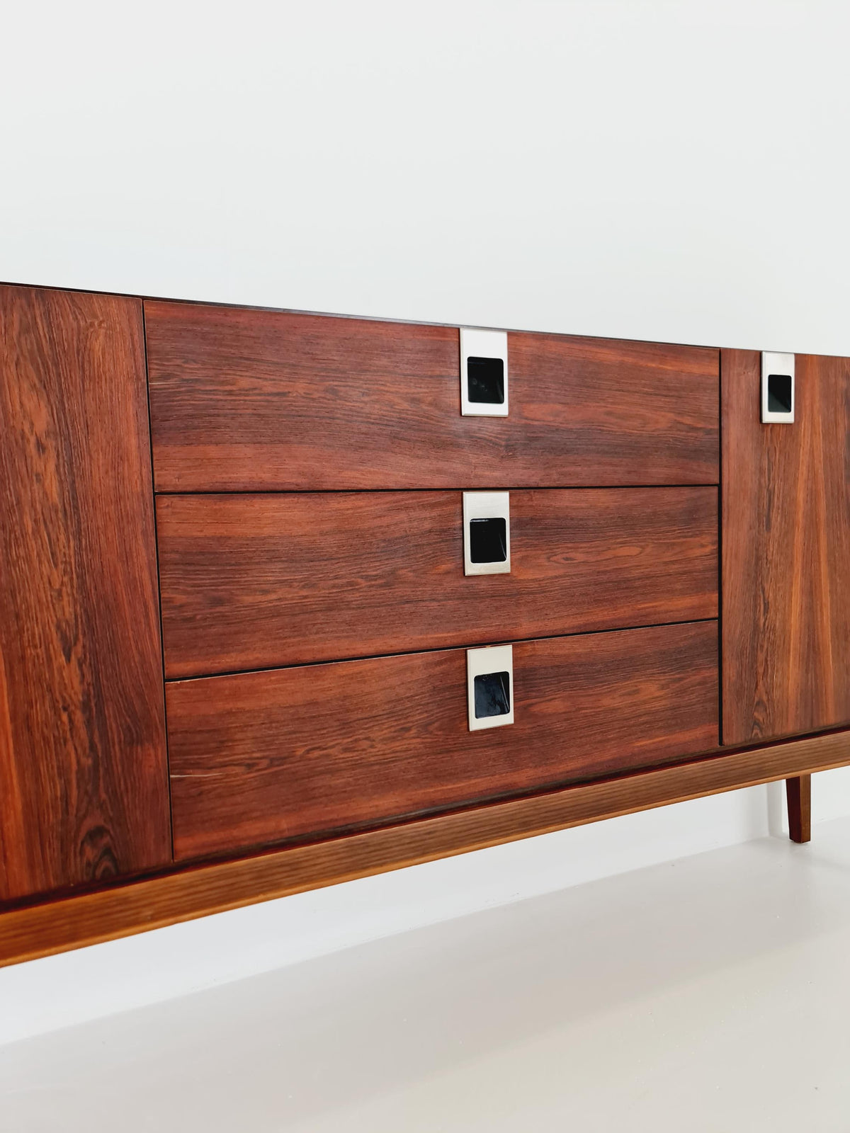 Rare Mid Century Modern German rosewood Sideboard by Palette Mööbel , 1950s