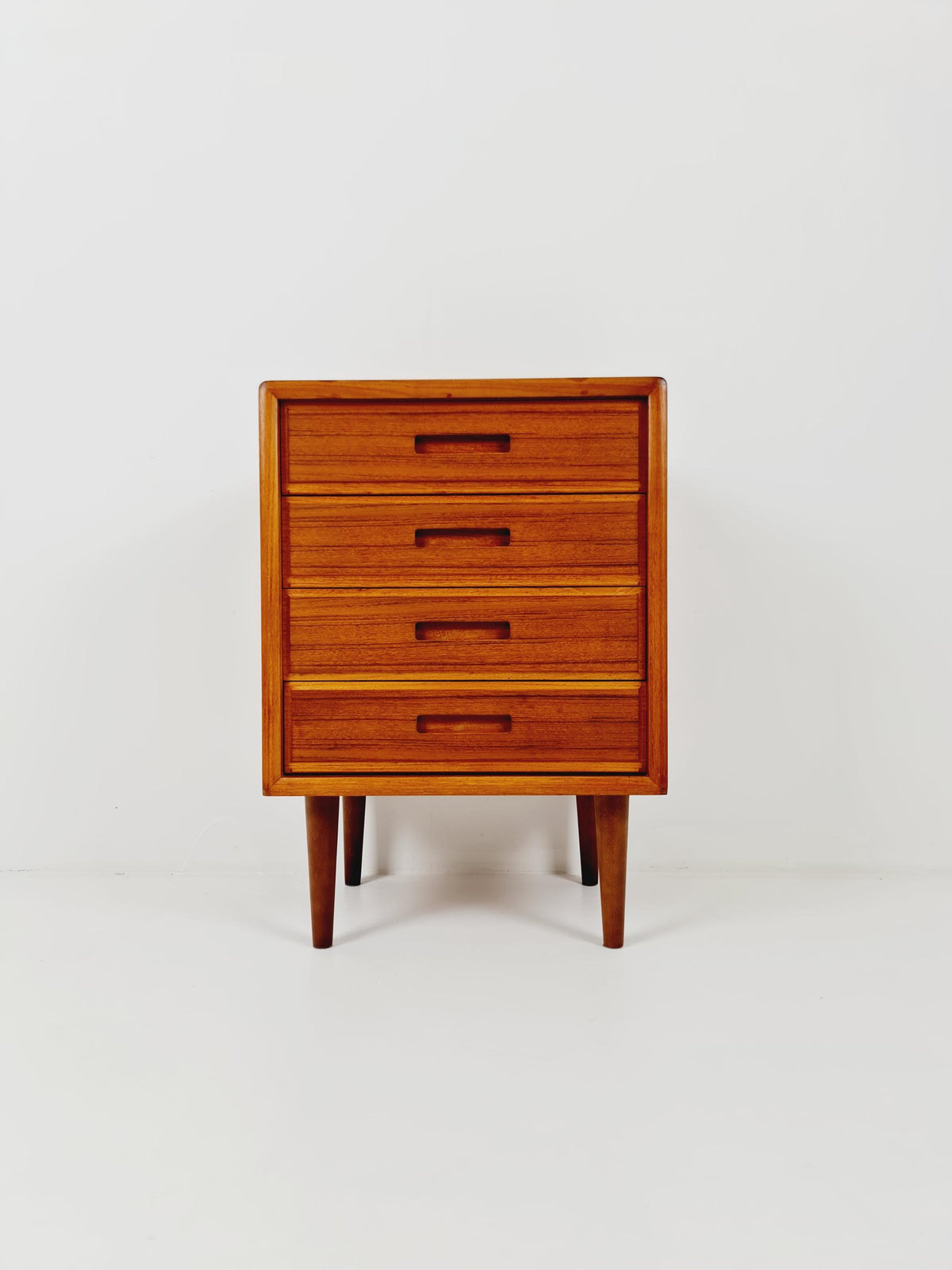 Midcentury danish teak chest of drawers, 4 drawers, 1960s
