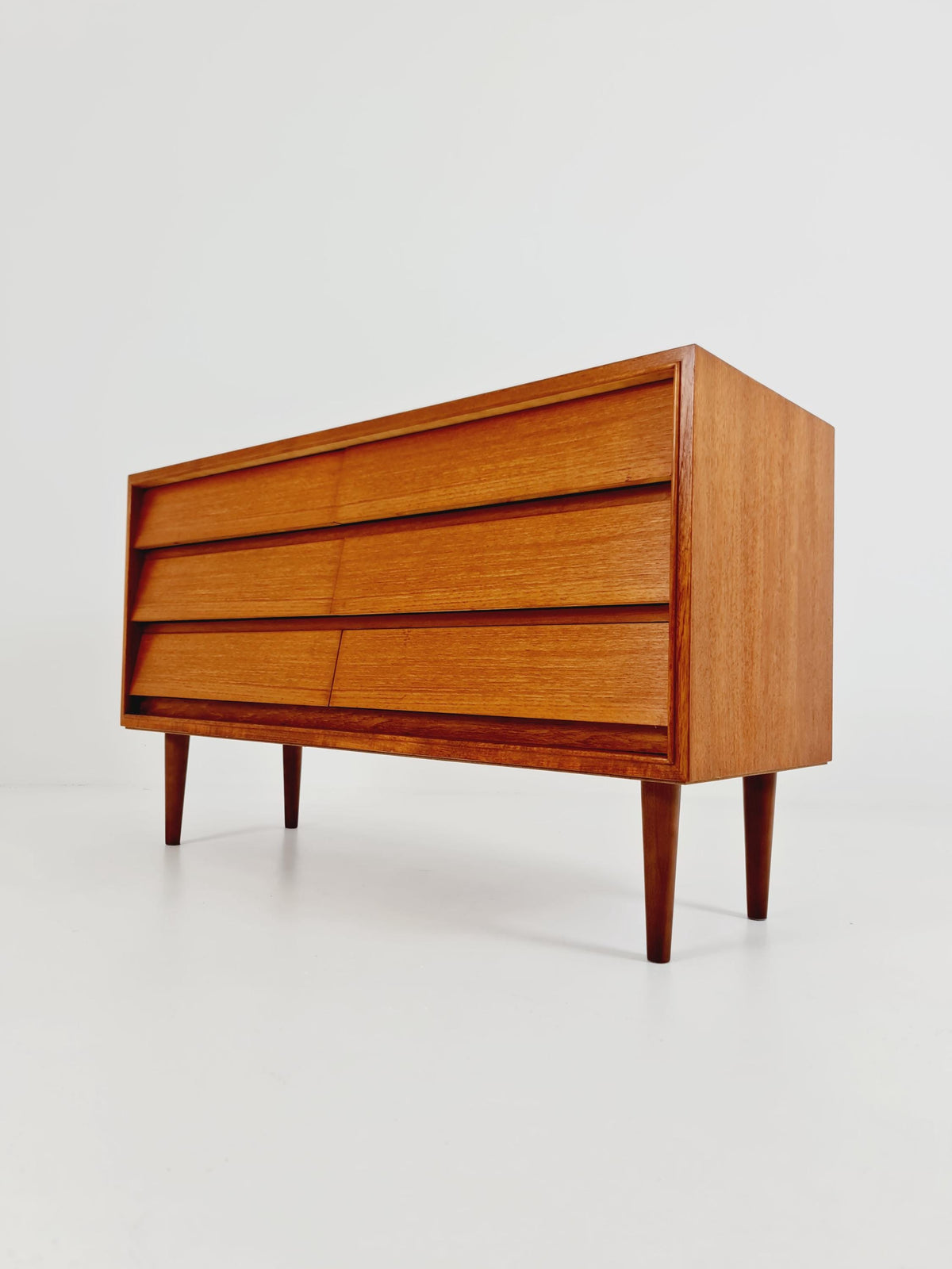 Midcentury German Teak chest of drawers / 6 drawers cabinet by Boehme , 1960s