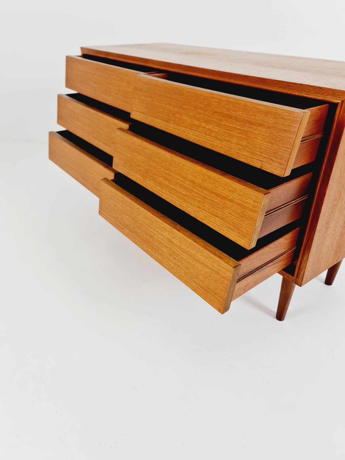 Midcentury German Teak chest of drawers / 6 drawers cabinet by Boehme , 1960s