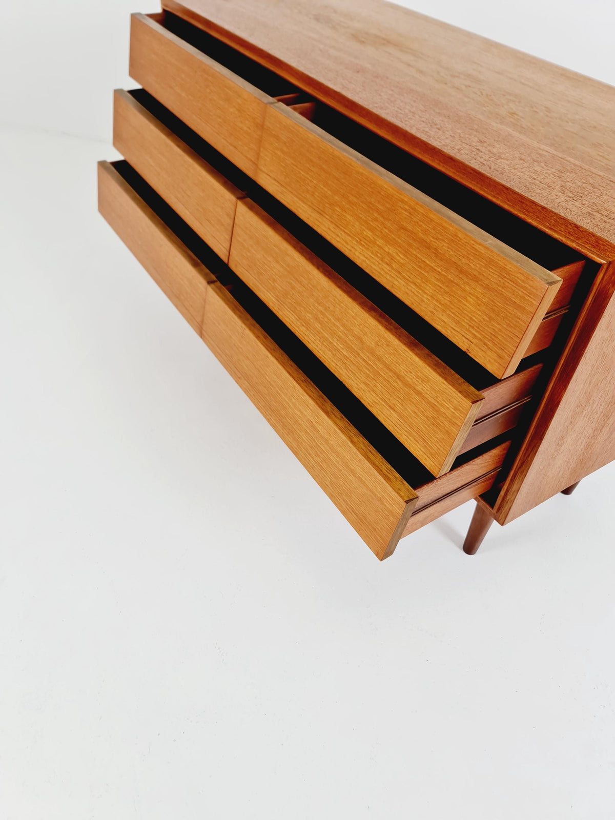 Midcentury German Teak chest of drawers / 6 drawers cabinet by Boehme , 1960s