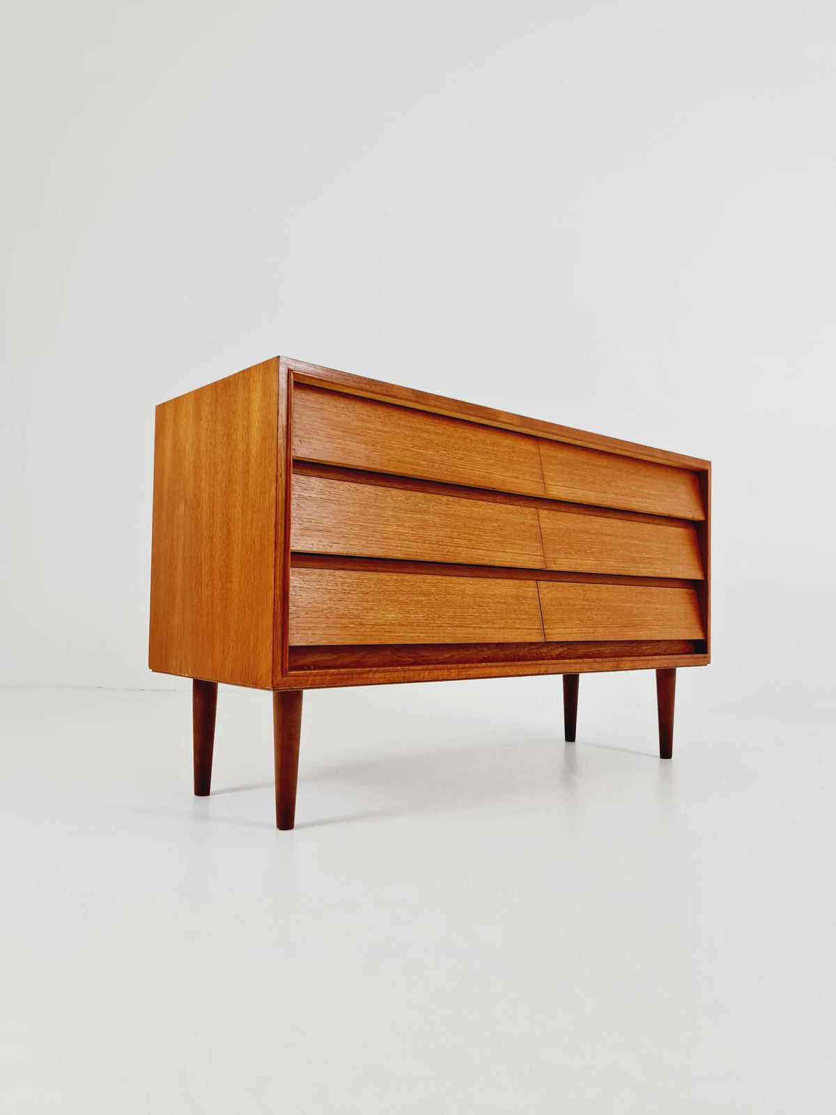 Midcentury German Teak chest of drawers / 6 drawers cabinet by Boehme , 1960s