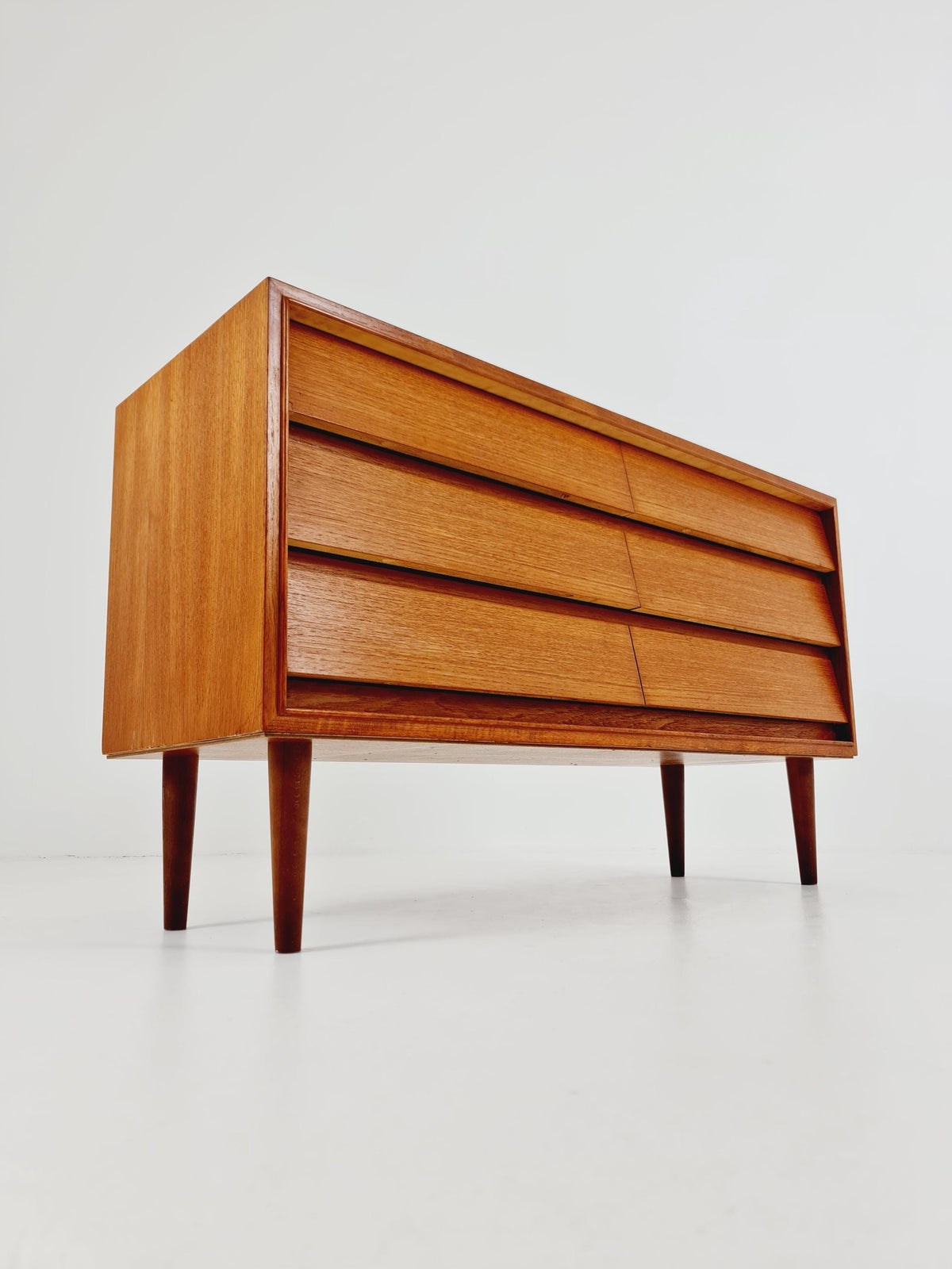 Midcentury German Teak chest of drawers / 6 drawers cabinet by Boehme , 1960s
