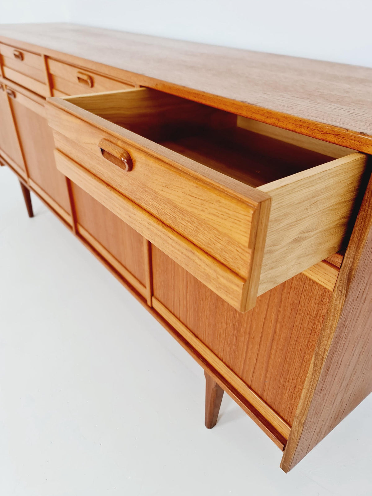 Mid Century Modern German teak Sideboard, chest of drawers By Mustring Germany, 1960s