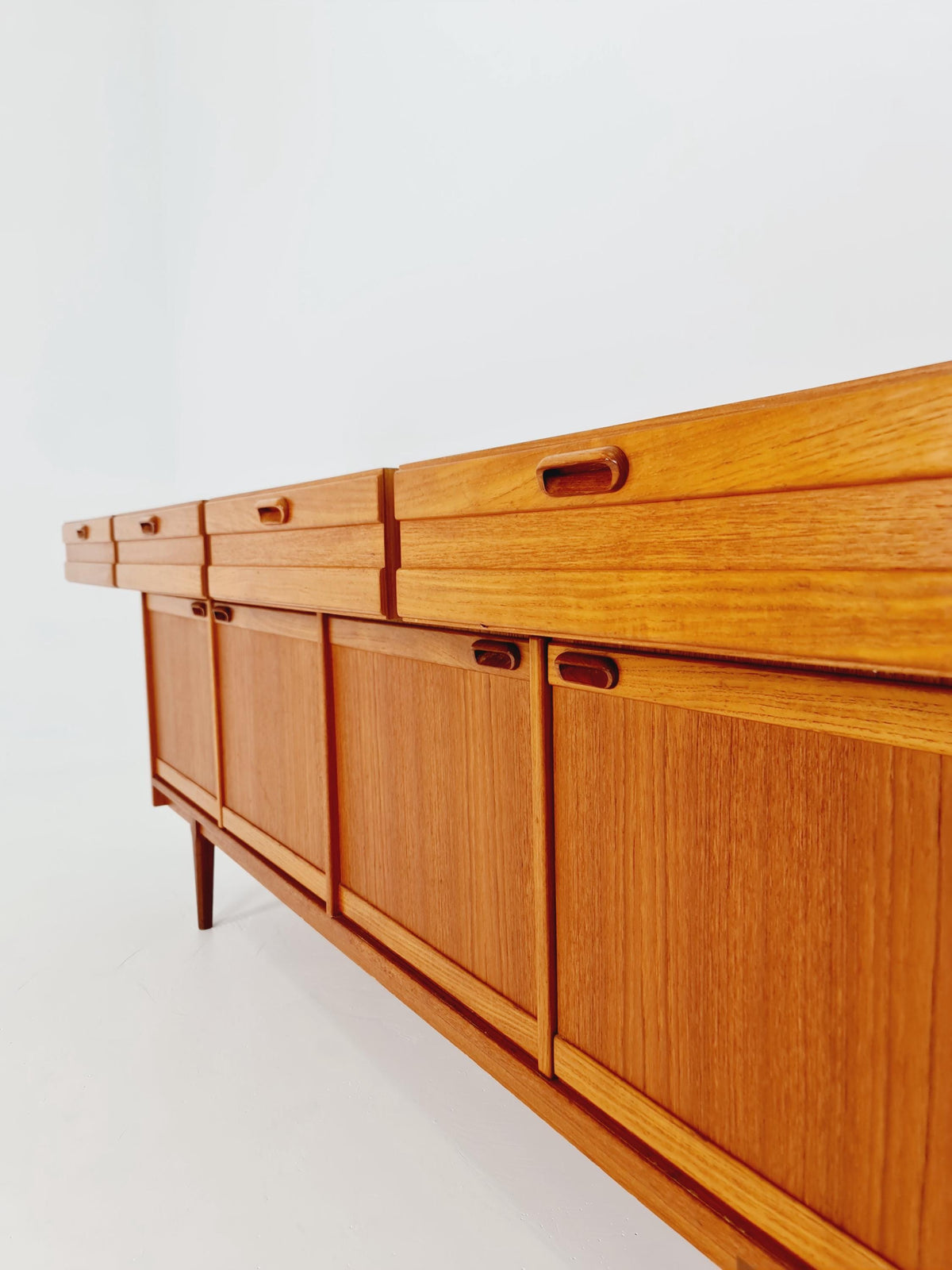 Mid Century Modern German teak Sideboard, chest of drawers By Mustring Germany, 1960s