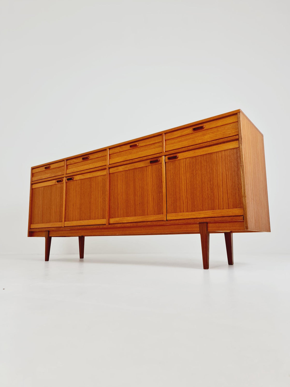 Mid Century Modern German teak Sideboard, chest of drawers By Mustring Germany, 1960s
