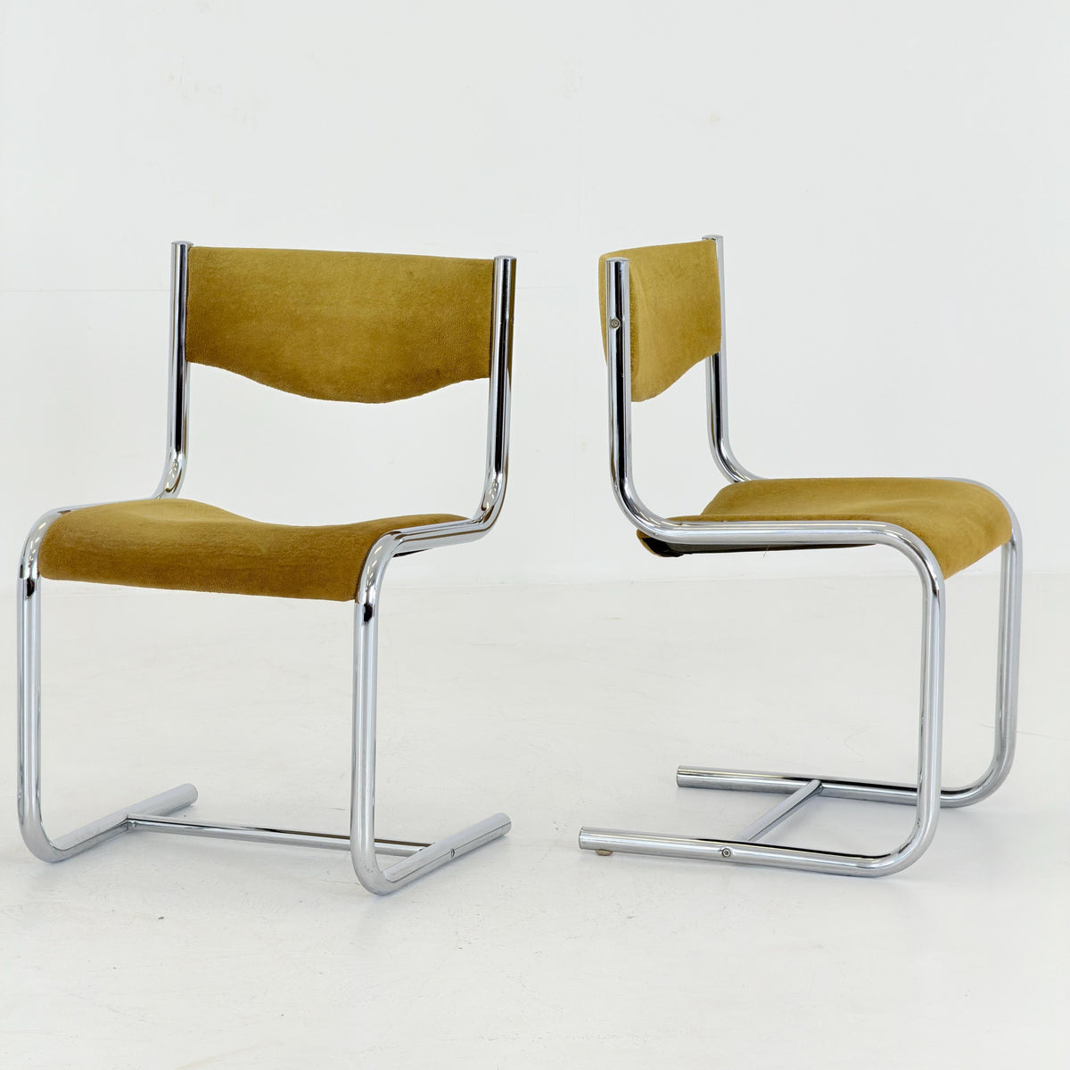 Set of 4 Mid Century Bauhaus Cantilever Dining Chairs, 1980s Germany