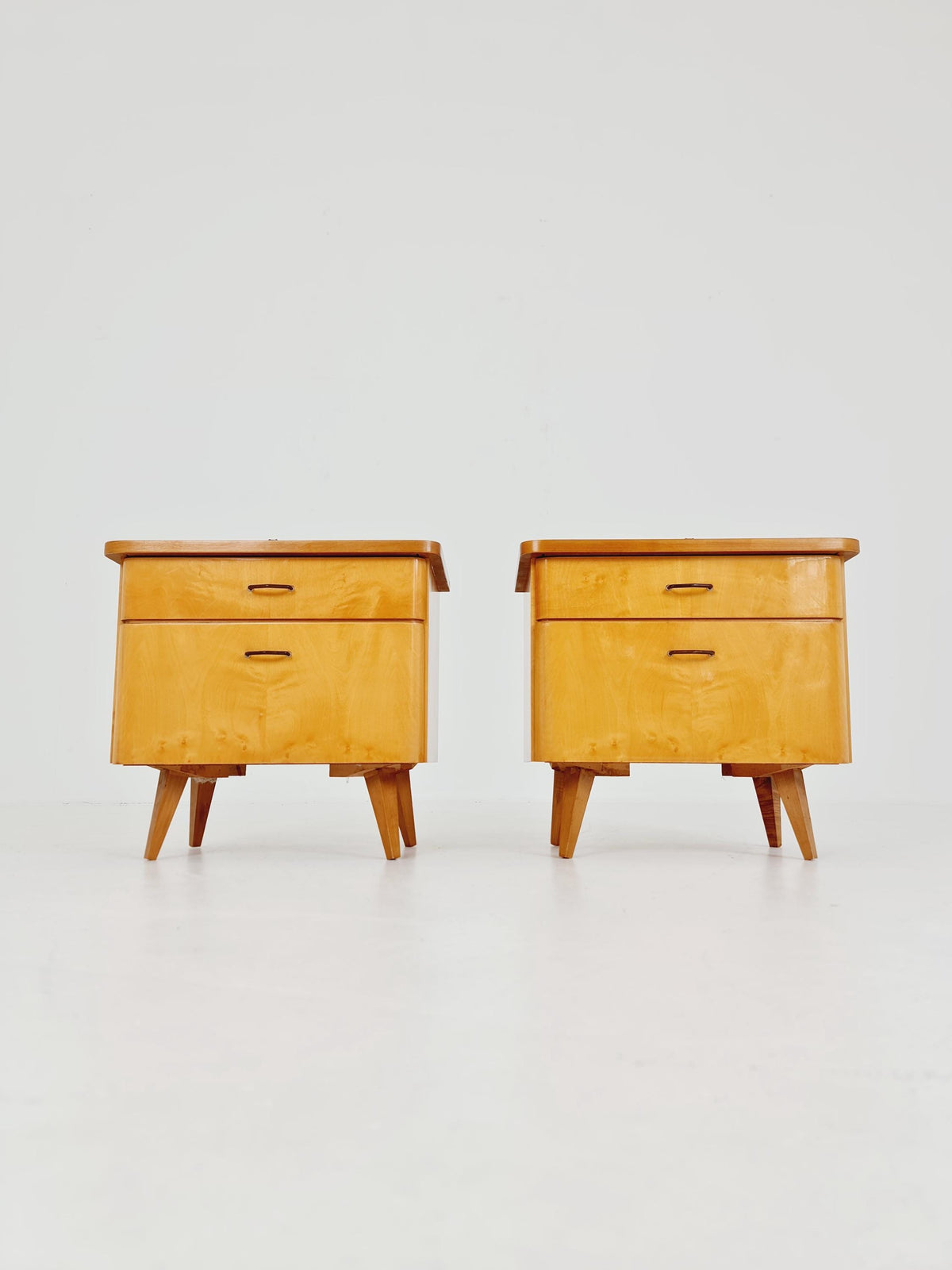 German Mid century nightstands/ bedside tables BY WK Möbel , 1960s Set of 2