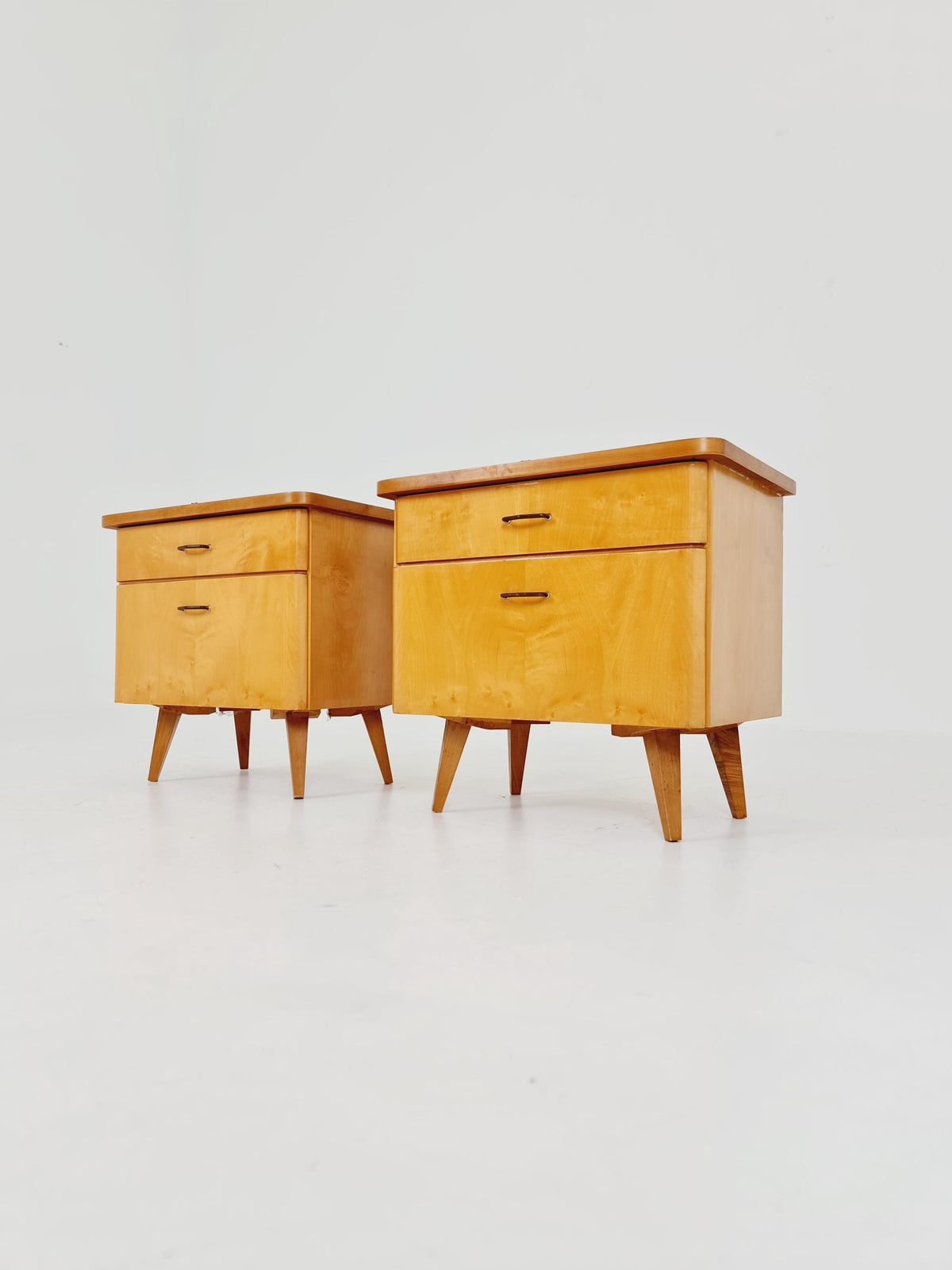 German Mid century nightstands/ bedside tables BY WK Möbel , 1960s Set of 2