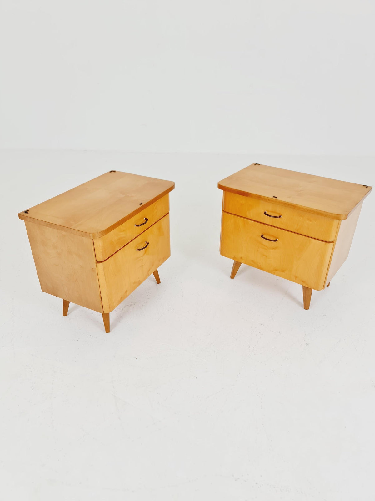 German Mid century nightstands/ bedside tables BY WK Möbel , 1960s Set of 2
