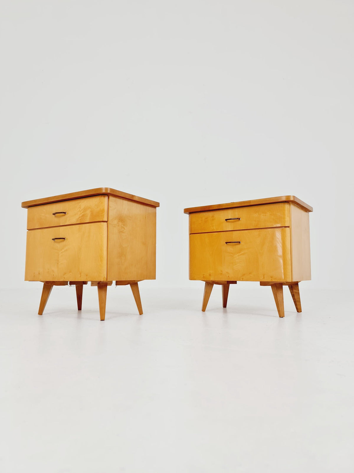 German Mid century nightstands/ bedside tables BY WK Möbel , 1960s Set of 2