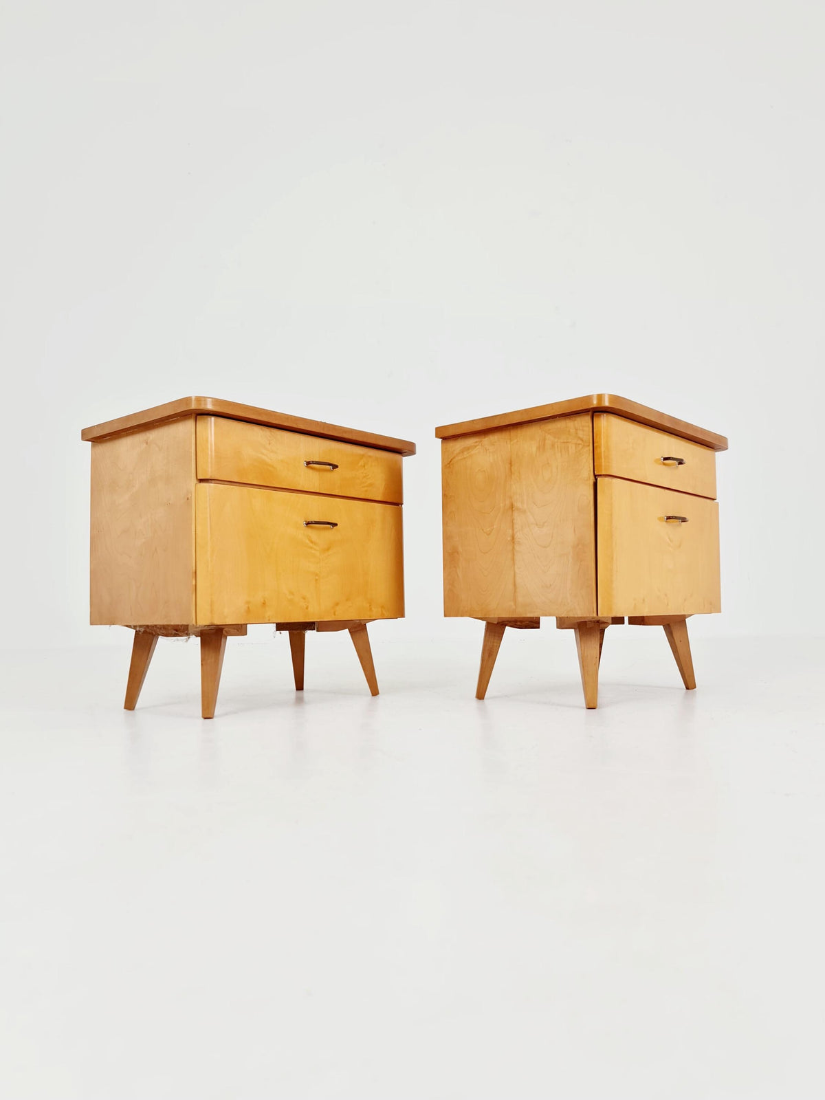German Mid century nightstands/ bedside tables BY WK Möbel , 1960s Set of 2