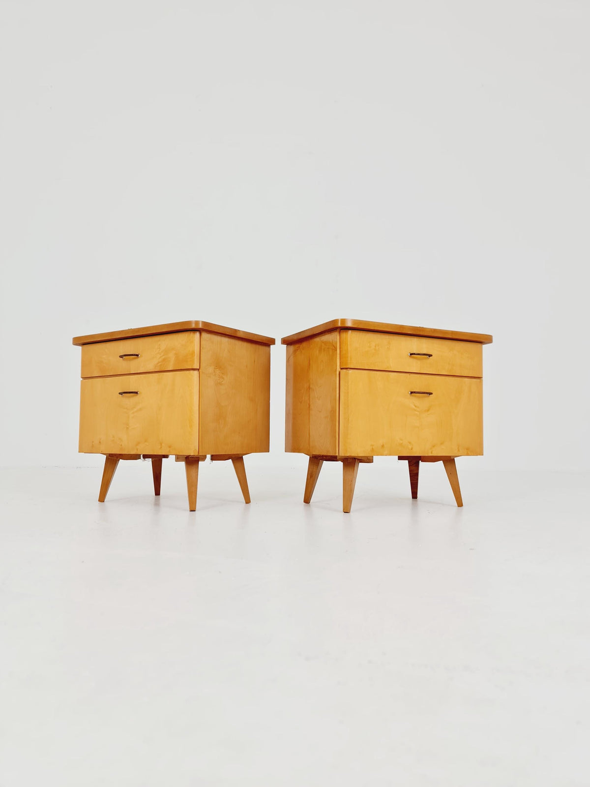 German Mid century nightstands/ bedside tables BY WK Möbel , 1960s Set of 2