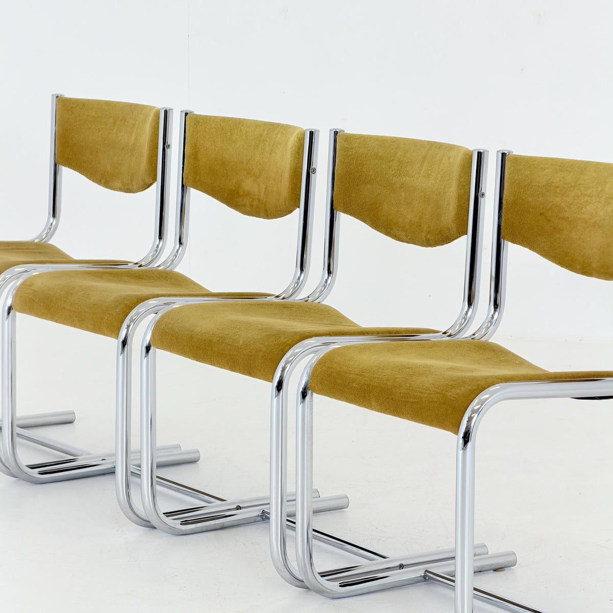 Mid Century Dining Set, Table & 4 Cantilever Chairs, Huwa-Spiegel Parsol 1980s Germany