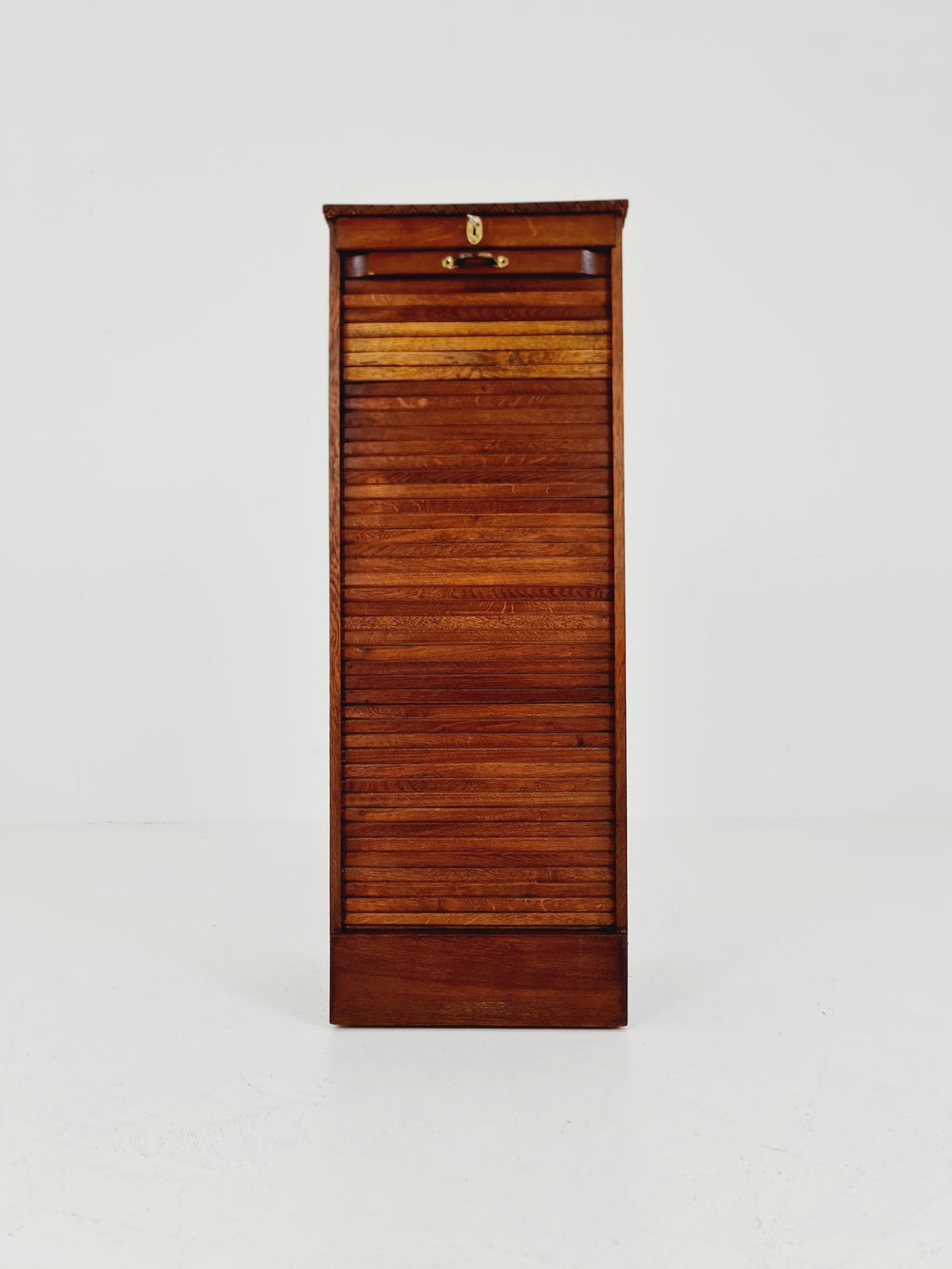 Bauhaus German roll document cabinet in walnut Wood , 1930s