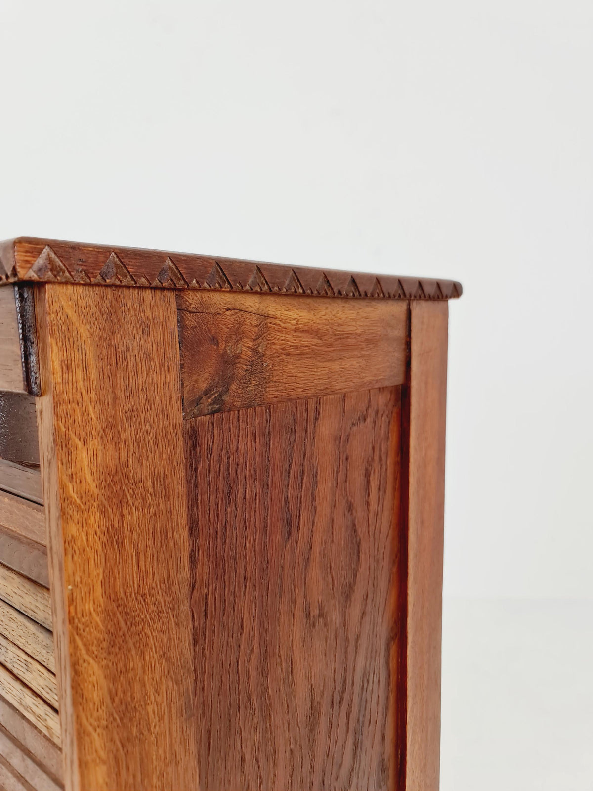 Bauhaus German roll document cabinet in walnut Wood , 1930s