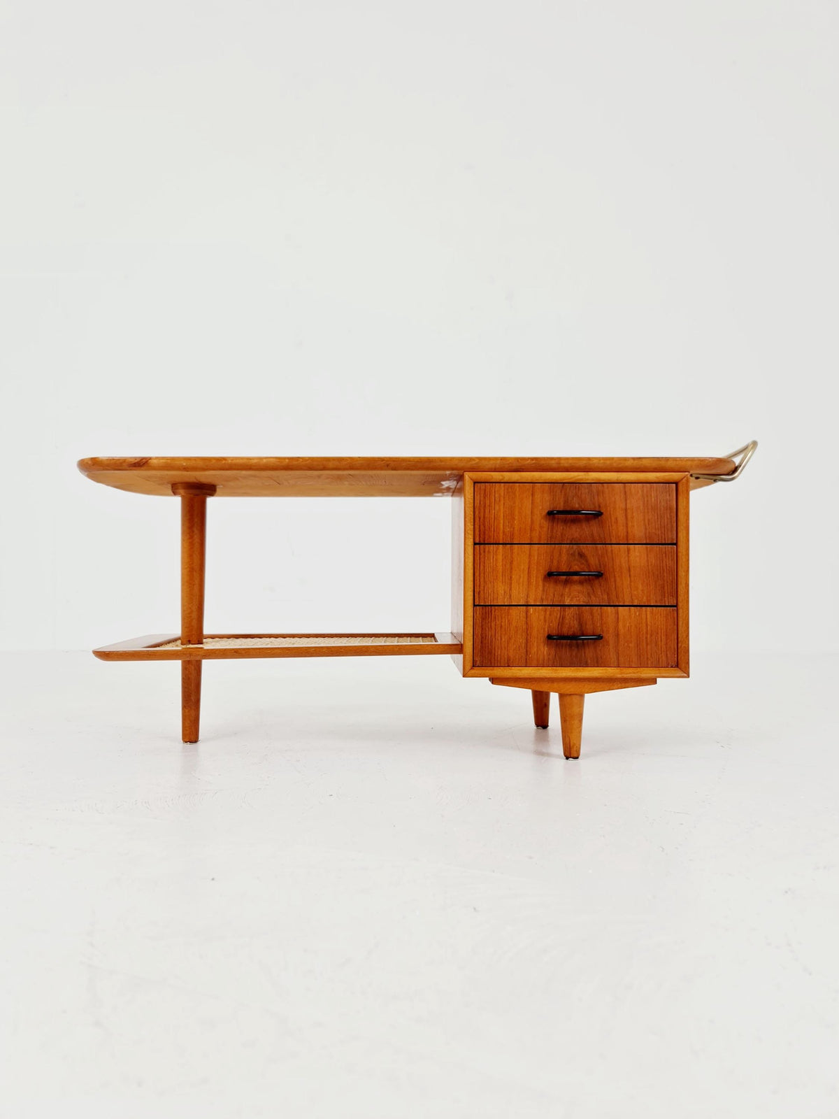 Midcentury Scandinavian Teak vintage Side table ceramic / hallway/ Night stand, 1960s