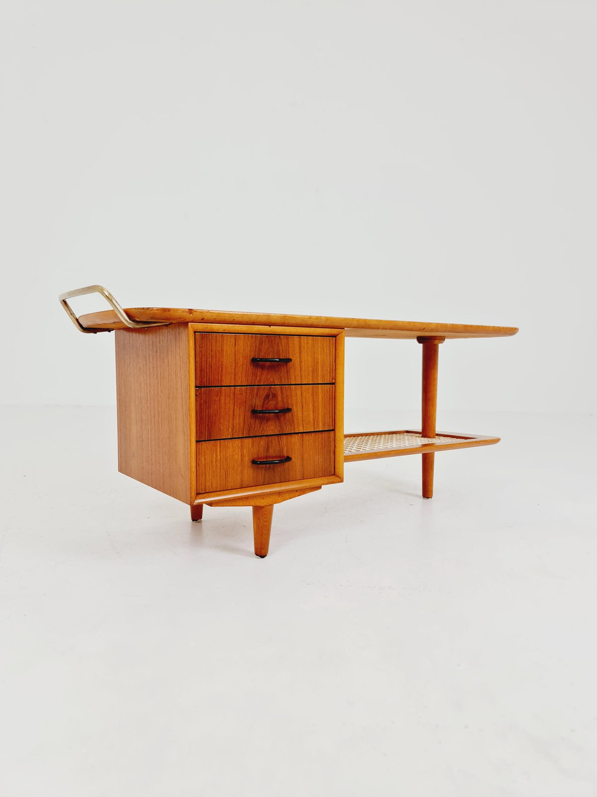 Midcentury Scandinavian Teak vintage Side table ceramic / hallway/ Night stand, 1960s