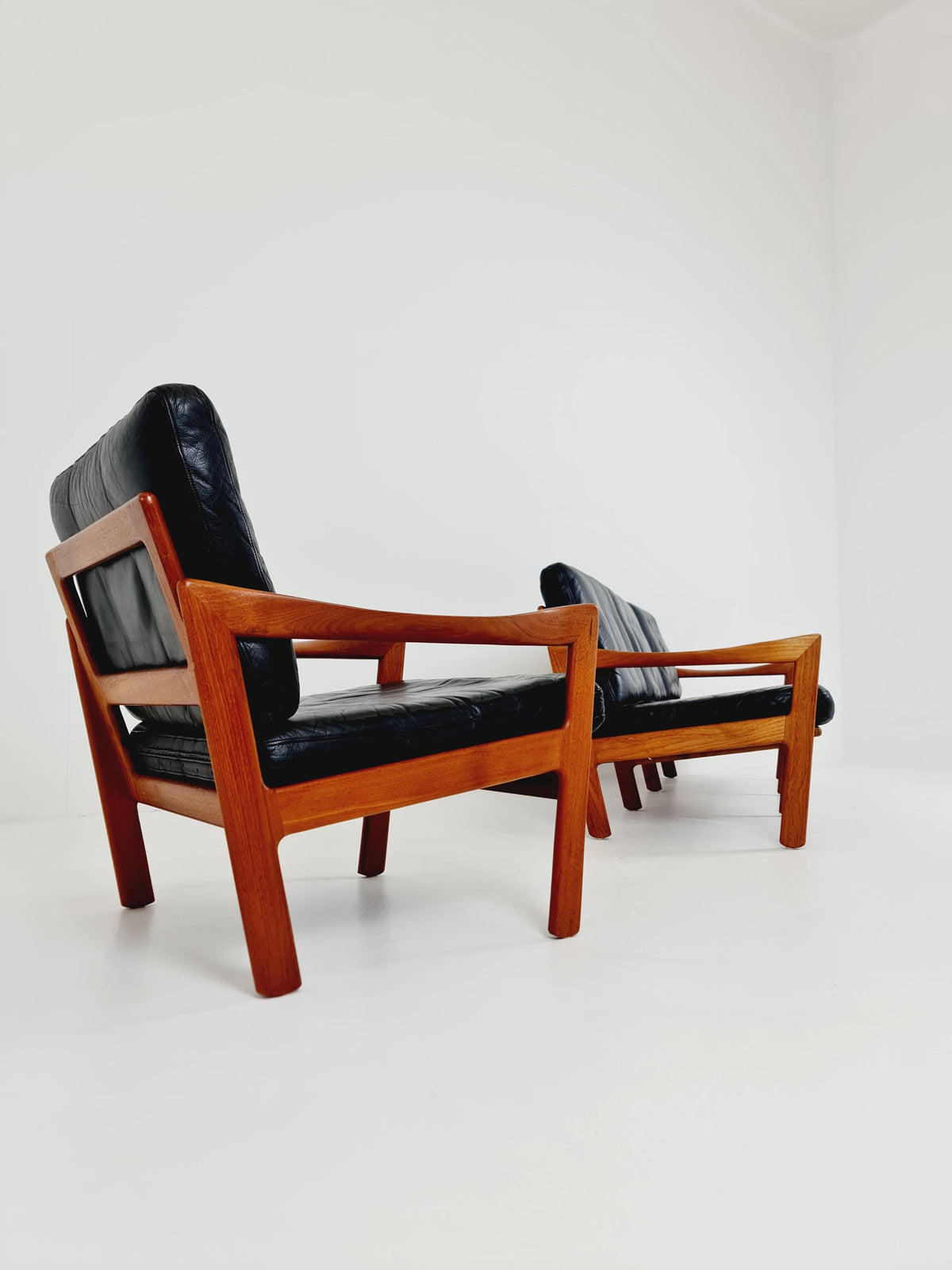 Mid century Set of Sofa and Lounge chair by Illum Wikkeslo Eilersen in solid teak, 1960s,
