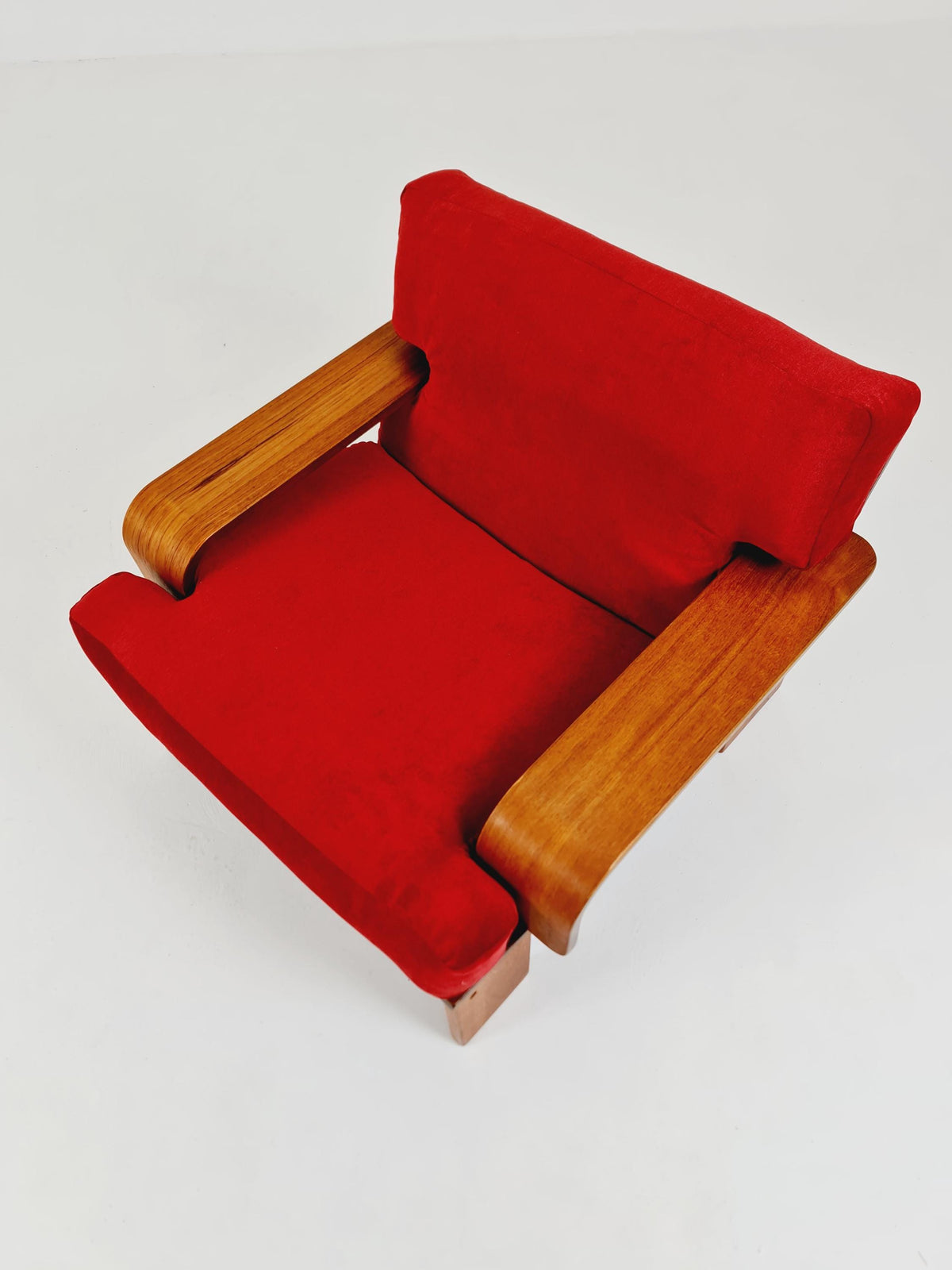 Rare Mid-Century Dansih Modern Teak lounge chair 1970s – Newly Upholstered