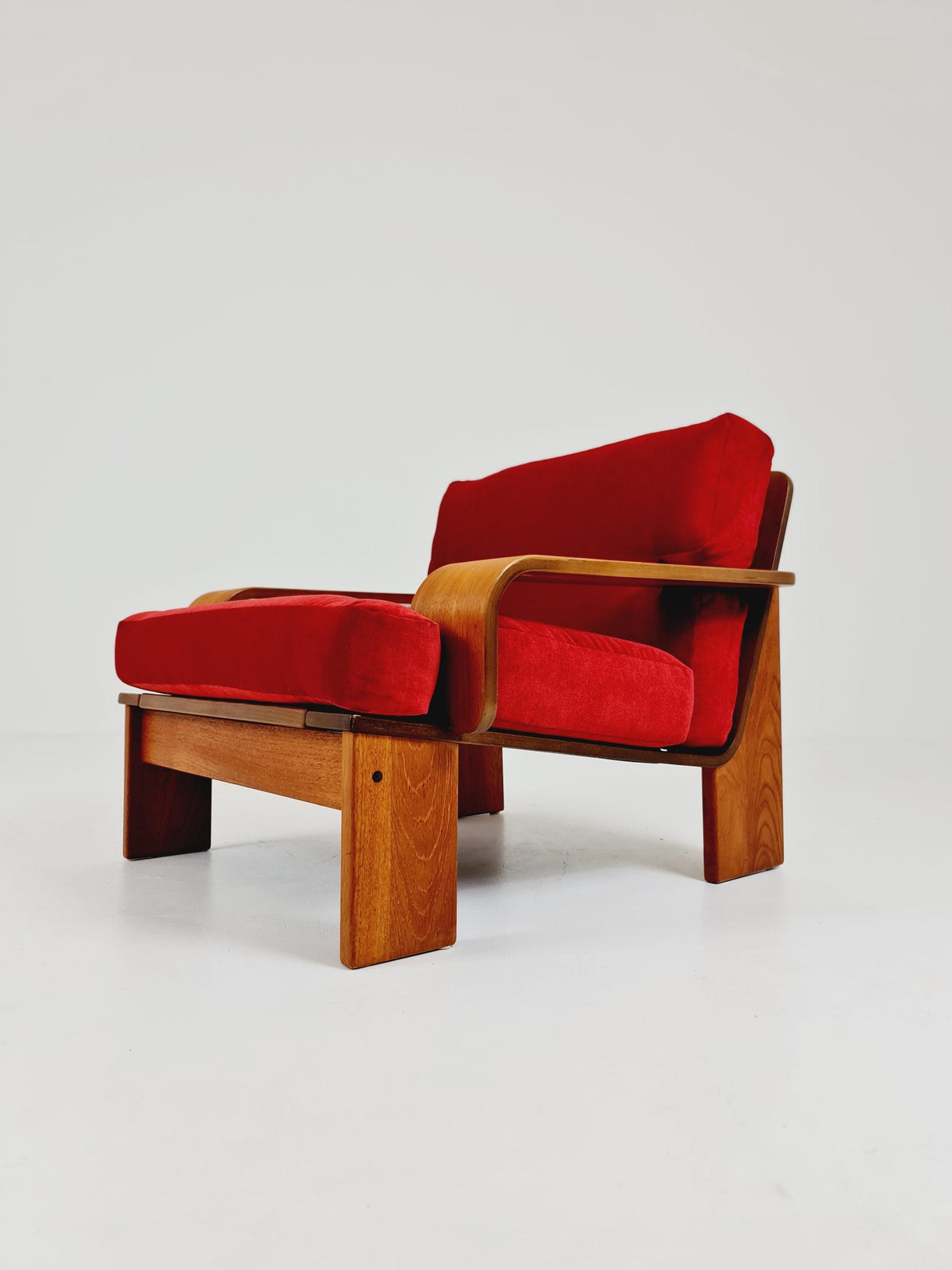 Rare Mid-Century Dansih Modern Teak lounge chair 1970s – Newly Upholstered