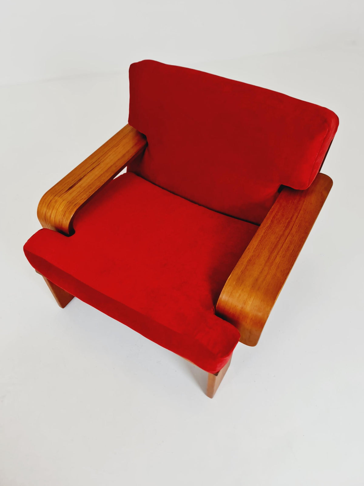 Rare Mid-Century Dansih Modern Teak lounge chairs 1970s – Newly Upholstered Set of 2