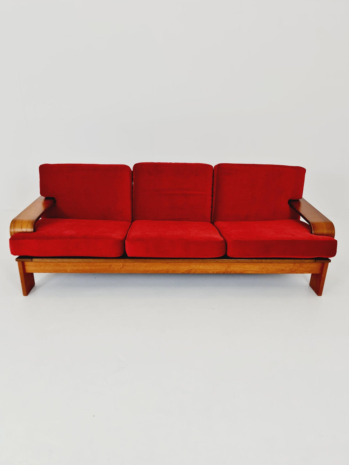 Rare Mid-Century Dansih Modern Teak Sofa 1970s – Newly Upholstered