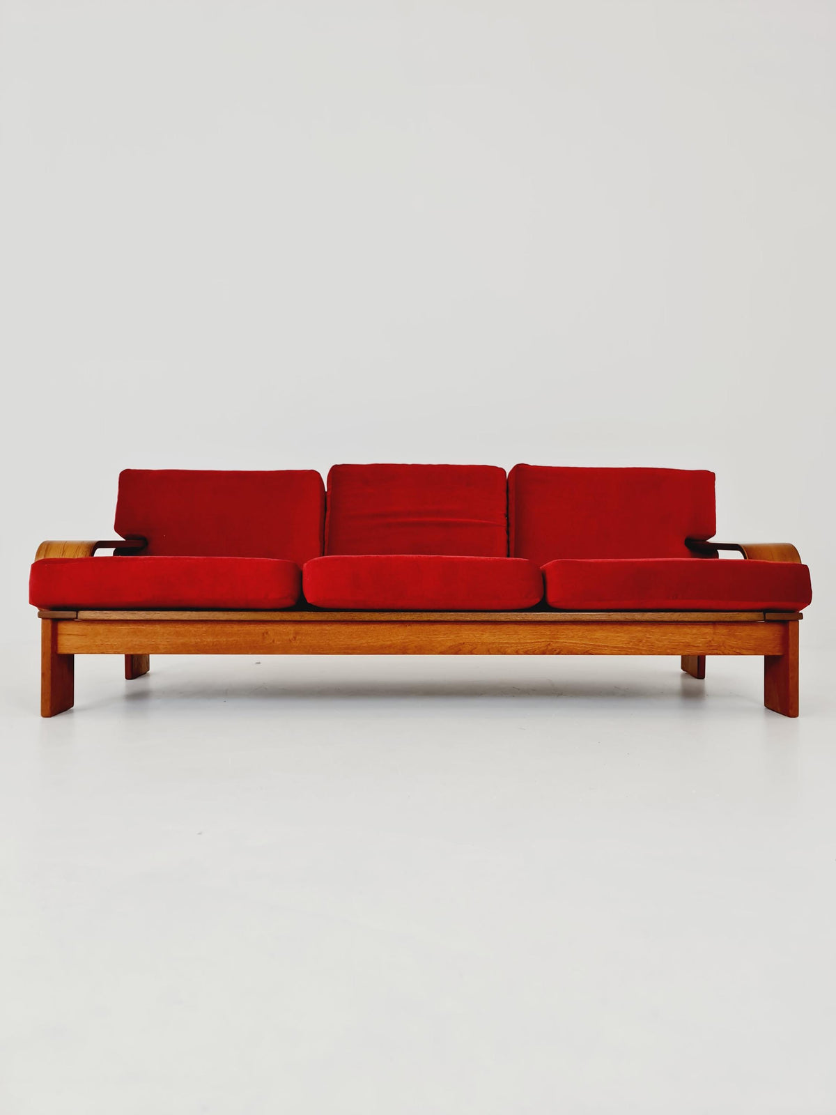 Rare Mid-Century Dansih Modern Teak Sofa 1970s – Newly Upholstered