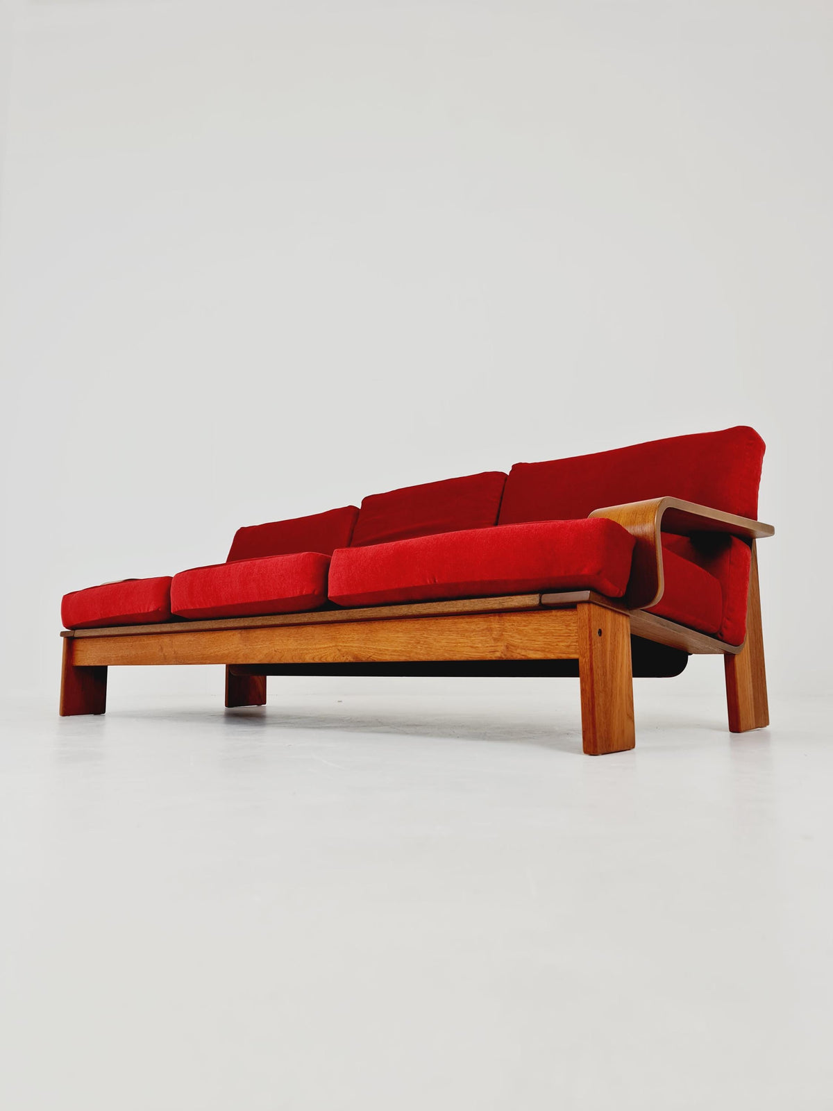 Rare Mid-Century Dansih Modern Teak Sofa 1970s – Newly Upholstered
