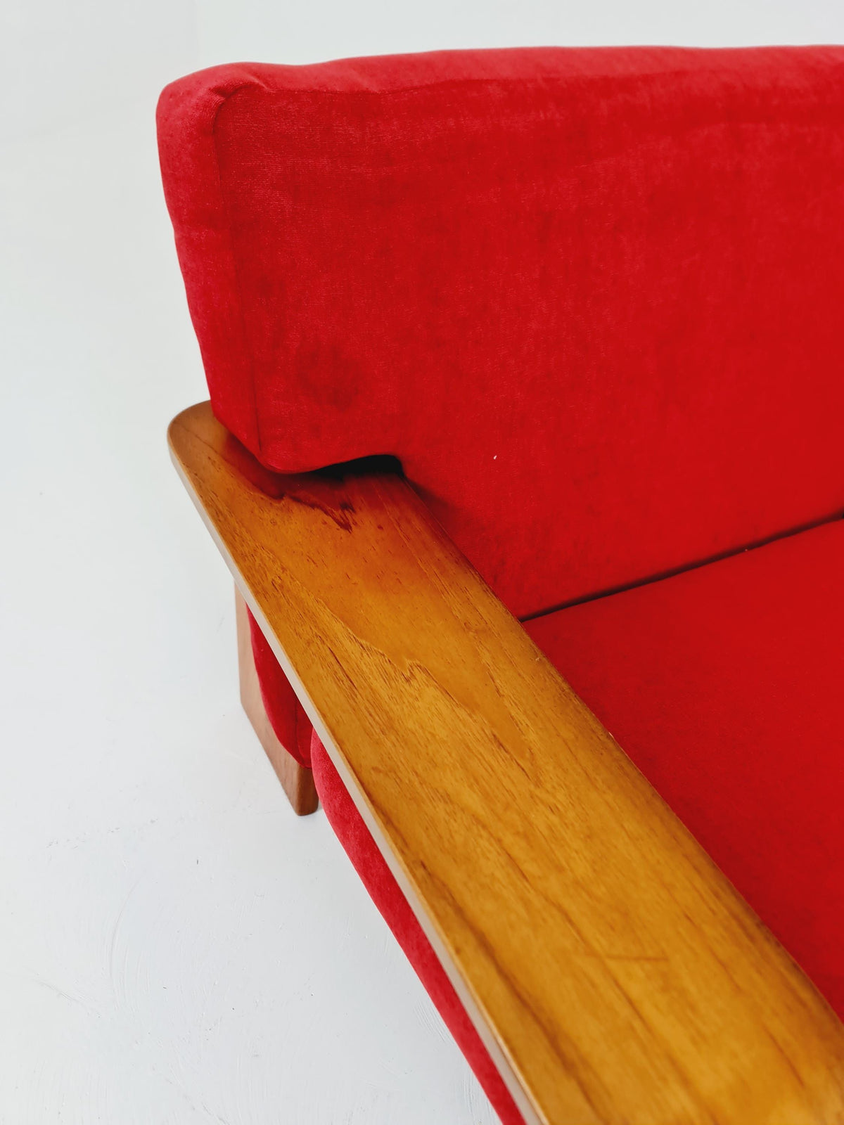 Rare Mid-Century Dansih Modern Teak Sofa 1970s – Newly Upholstered
