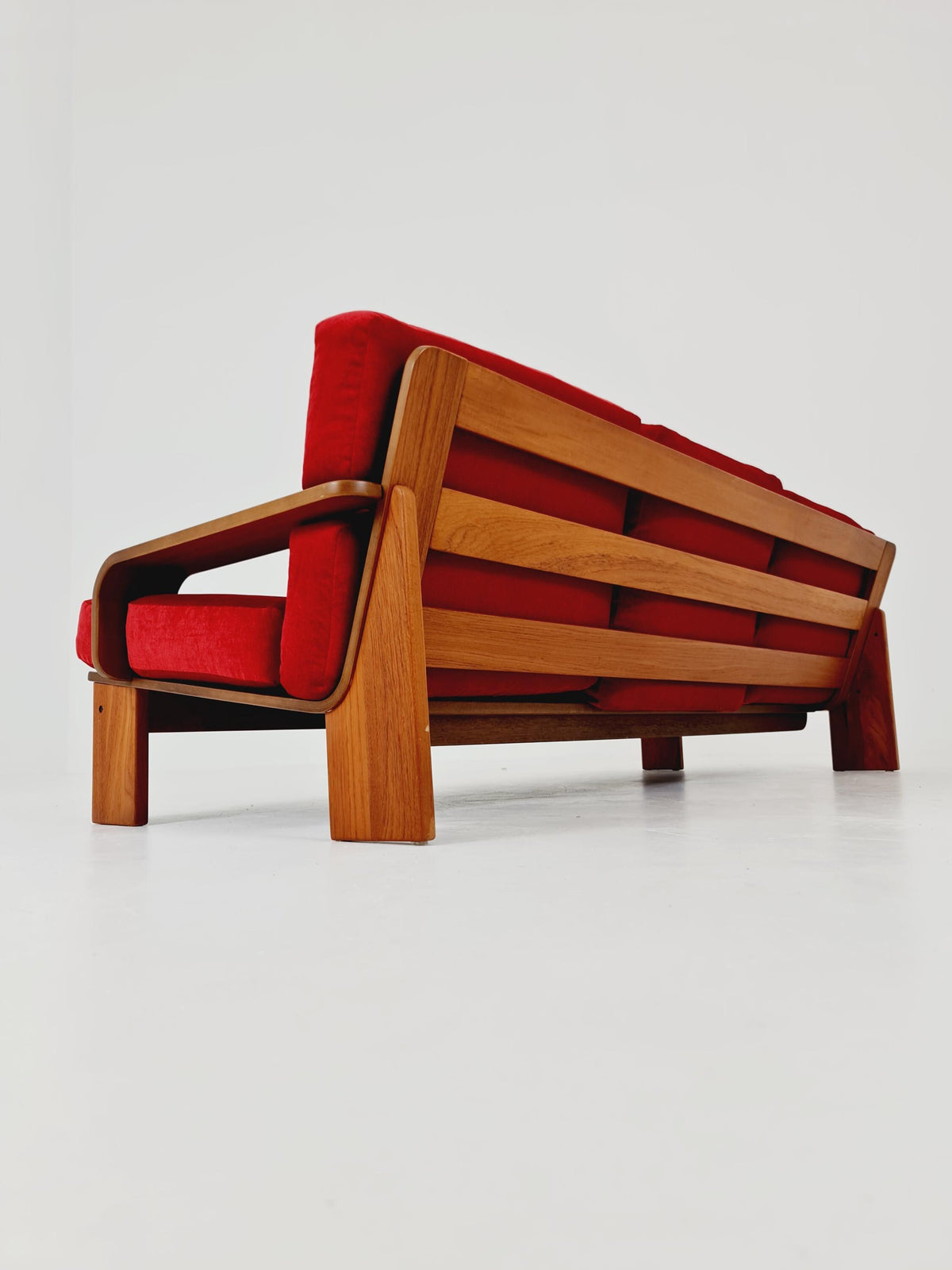 Rare Mid-Century Dansih Modern Teak Sofa 1970s – Newly Upholstered