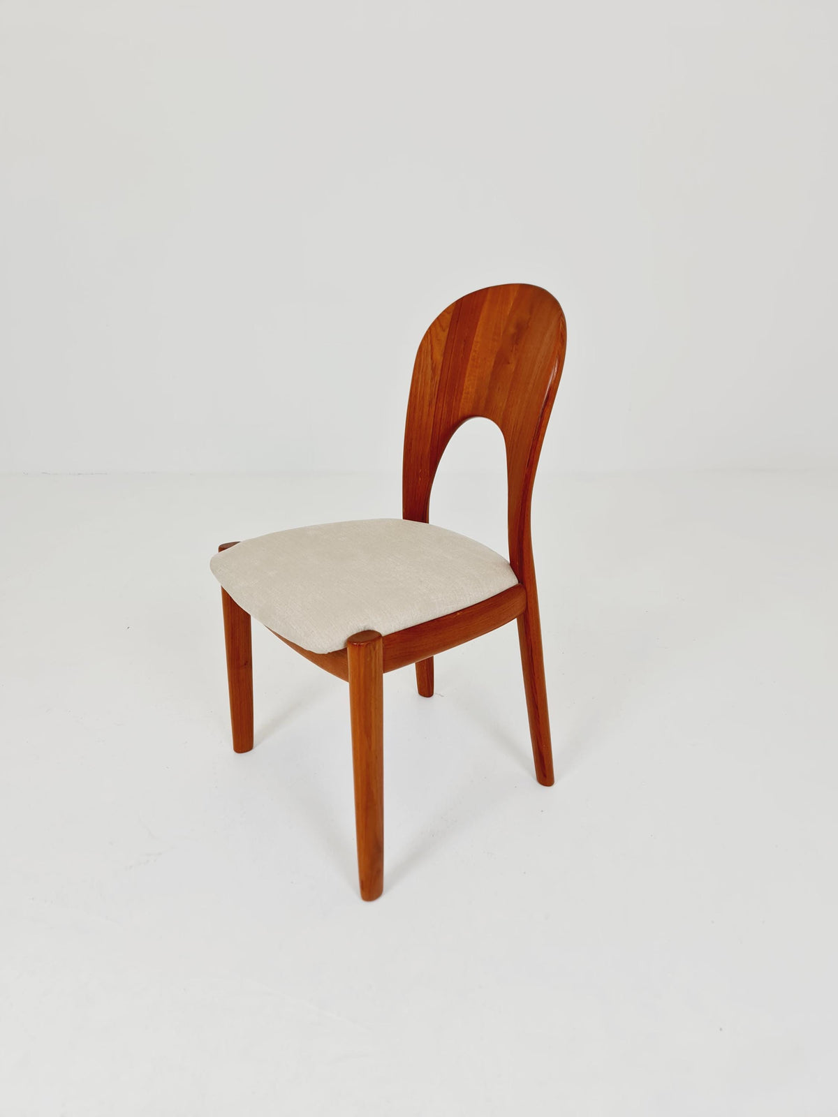 Vintage Danish solid teak dining chair by Niels Koefoed for Koefoed Hornslet , 1960s,