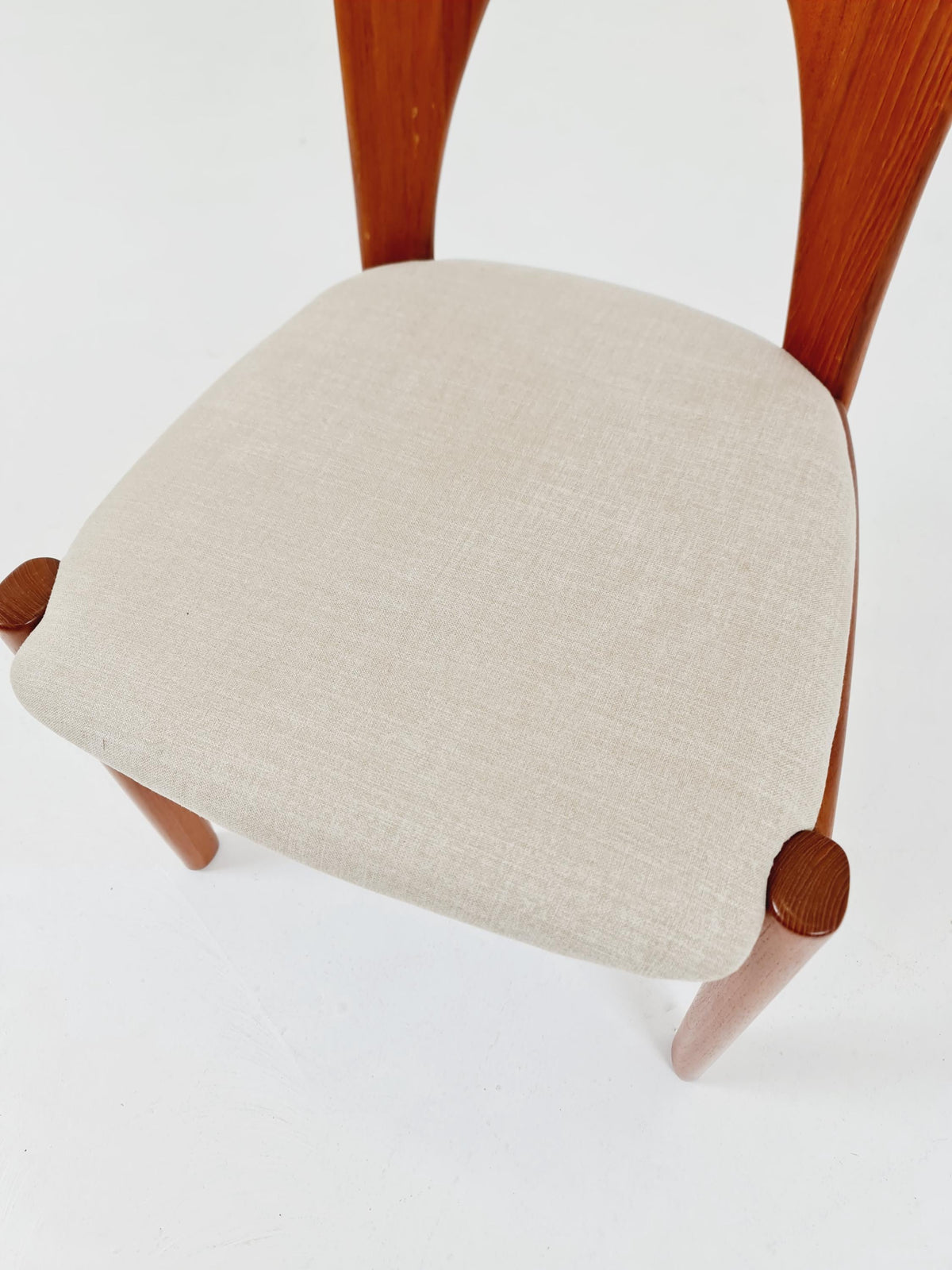 Vintage Danish solid teak dining chair by Niels Koefoed for Koefoed Hornslet , 1960s,