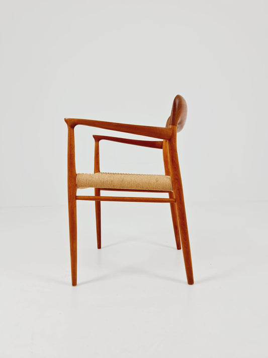 Vintage Danish Cord teak Armchair by Niels Otto Moller n: 56 , 1960s,