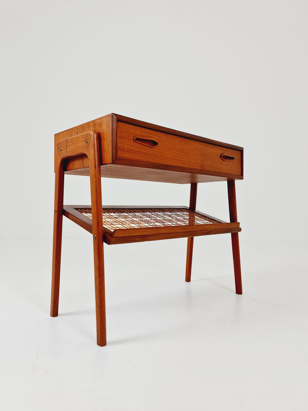 Midcentury danish Teak Vintage Side table/Nightstand By Ronde 1960s