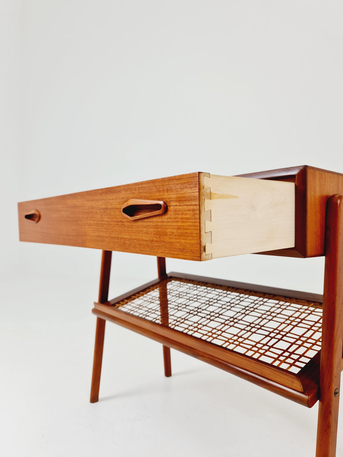 Midcentury danish Teak Vintage Side table/Nightstand By Ronde 1960s