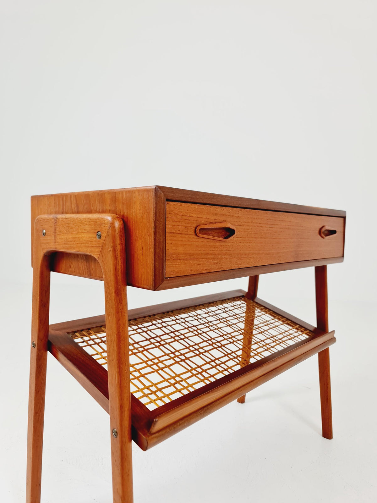 Midcentury danish Teak Vintage Side table/Nightstand By Ronde 1960s