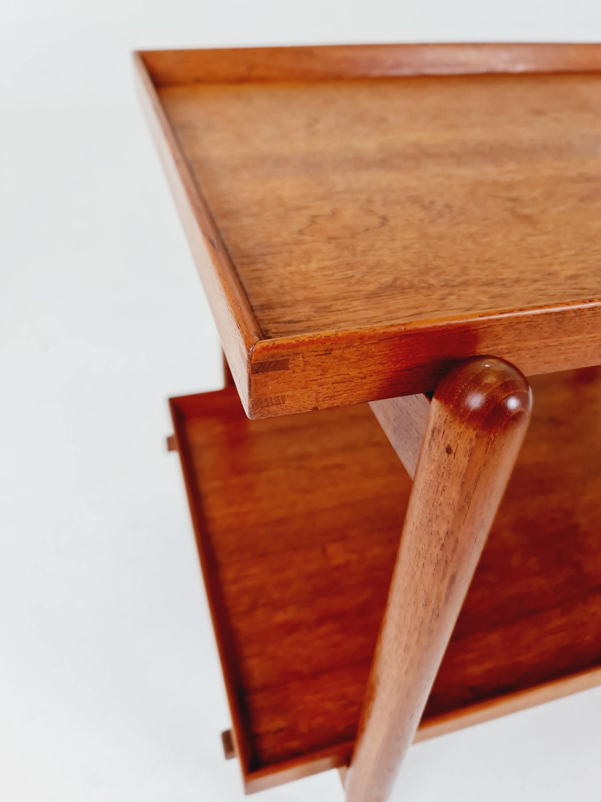 Vintage mid century danish trolley in solid Teak / bar cart By Poul Hundevad , 1960s