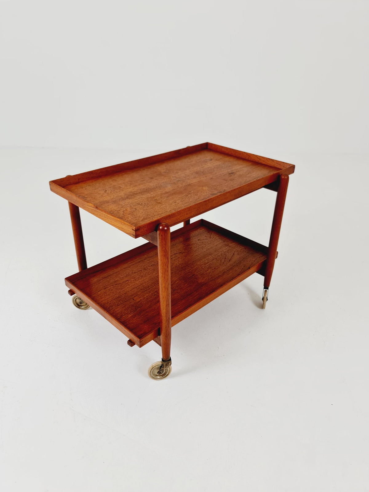 Vintage mid century danish trolley in solid Teak / bar cart By Poul Hundevad , 1960s