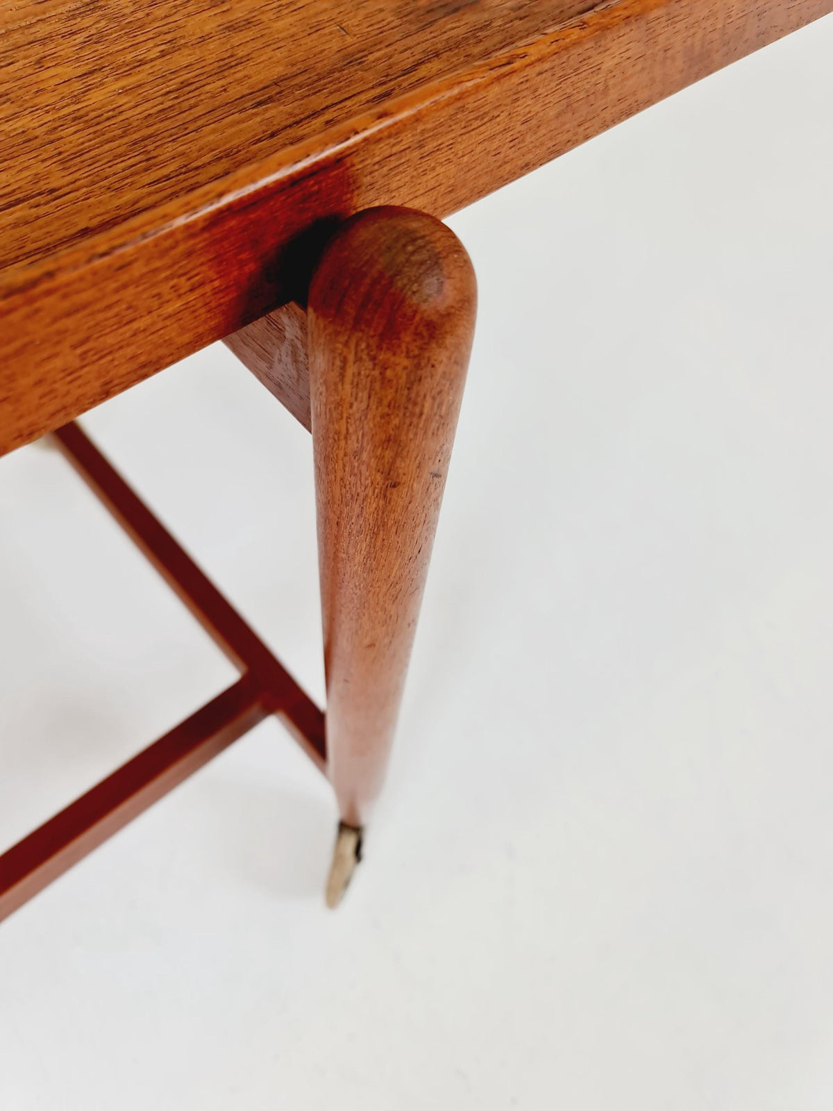 Vintage mid century danish trolley in solid Teak / bar cart By Poul Hundevad , 1960s