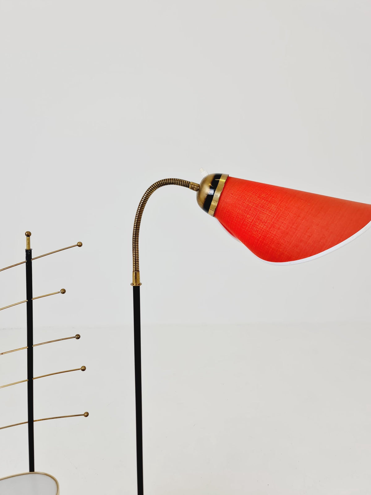 Super Rare Mid century Large German Plant Stand with Floor lamp colorful Minimalist Plant Stand by Friwa west germany, 1960s
