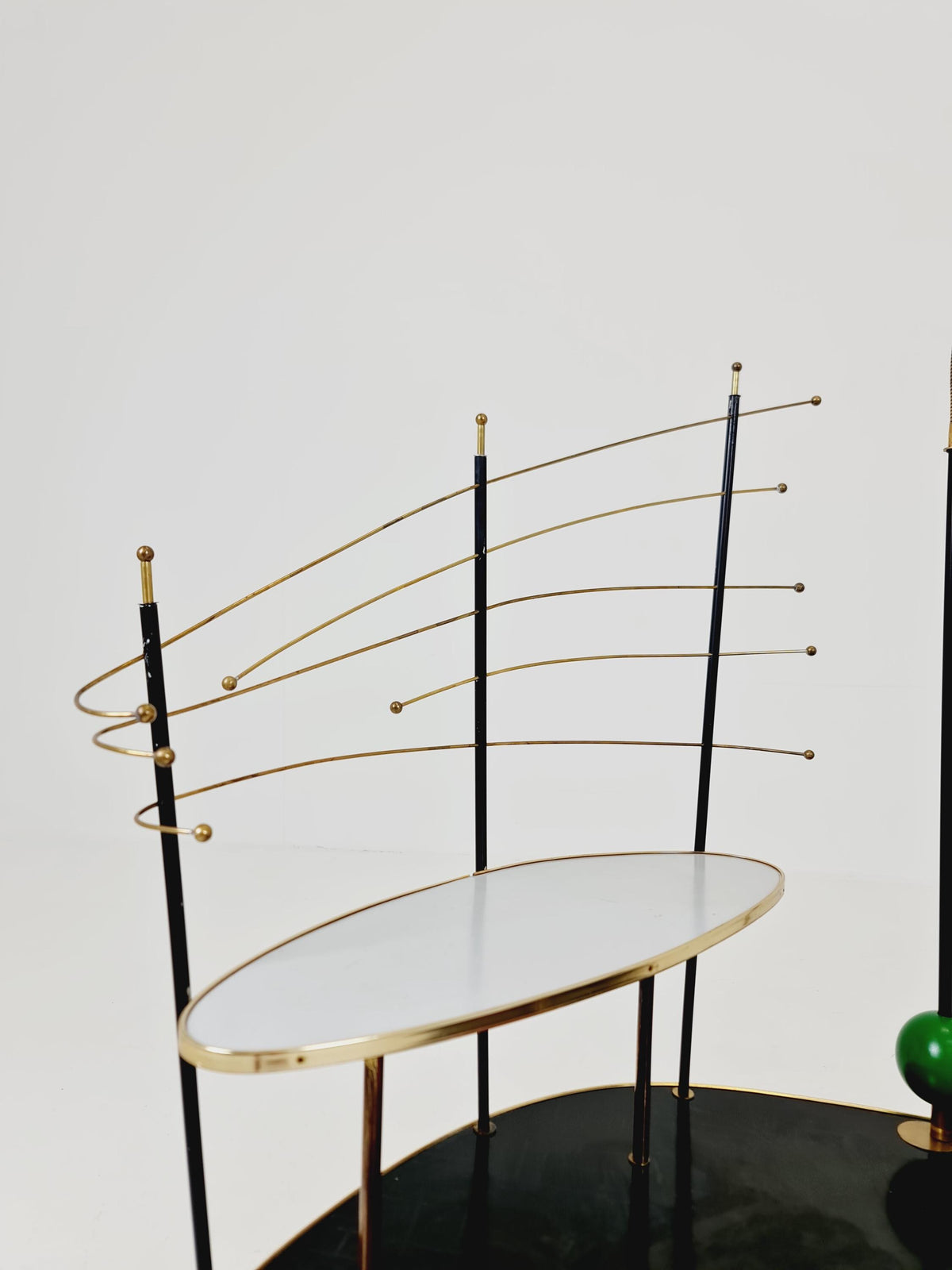 Super Rare Mid century Large German Plant Stand with Floor lamp colorful Minimalist Plant Stand by Friwa west germany, 1960s