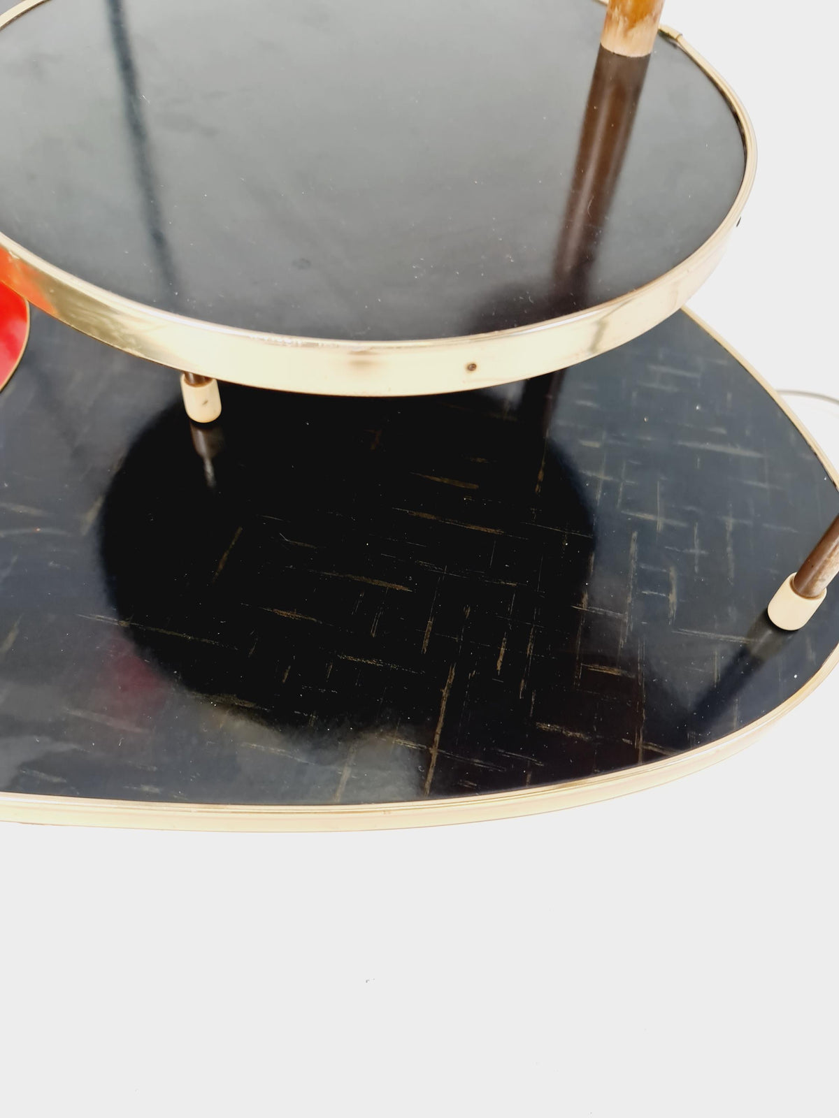 Super Rare Mid century Large German Plant Stand with Floor lamp colorful Minimalist Plant Stand by Friwa west germany, 1960s