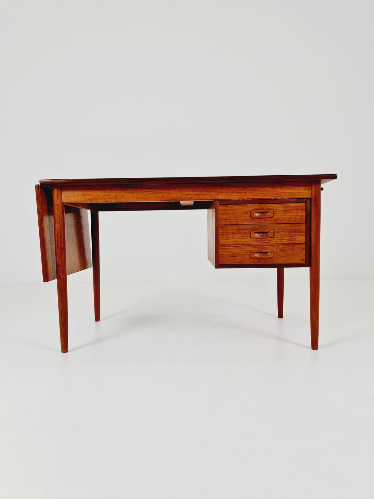 Mid century Danish leaf Drop teak desk By Arne Vodder For H.Sigh & Son , 1960s