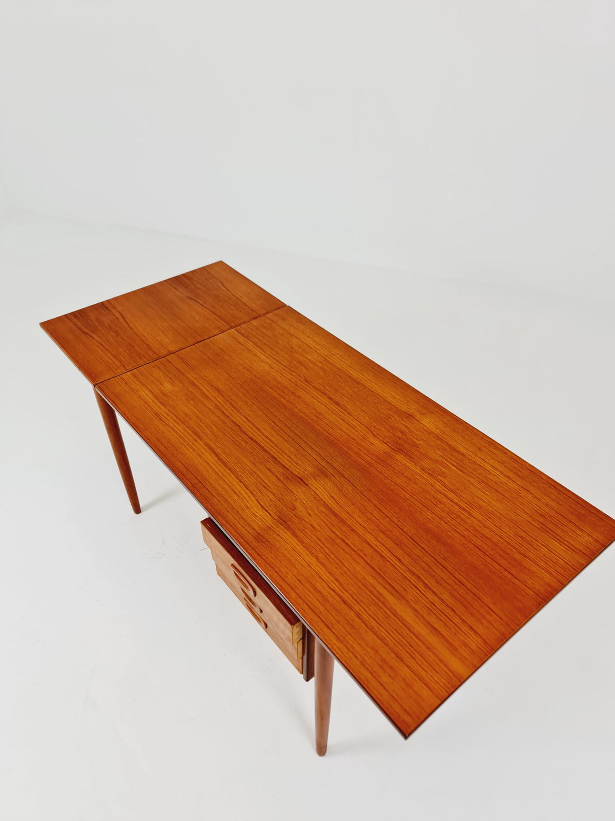 Mid century Danish leaf Drop teak desk By Arne Vodder For H.Sigh & Son , 1960s