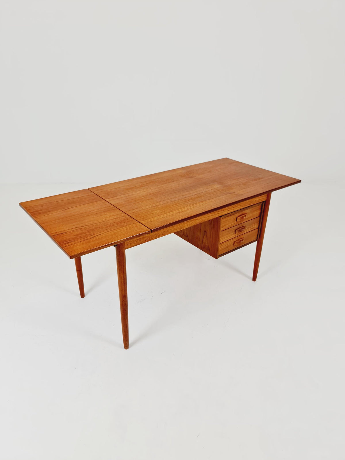 Mid century Danish leaf Drop teak desk By Arne Vodder For H.Sigh & Son , 1960s