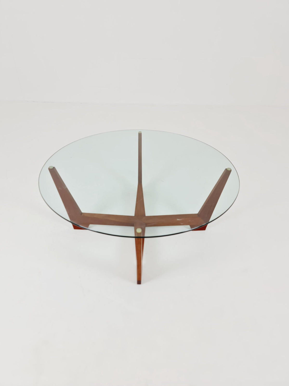 vintage teak and Glass coffe table by Wilhelm Renz 1960