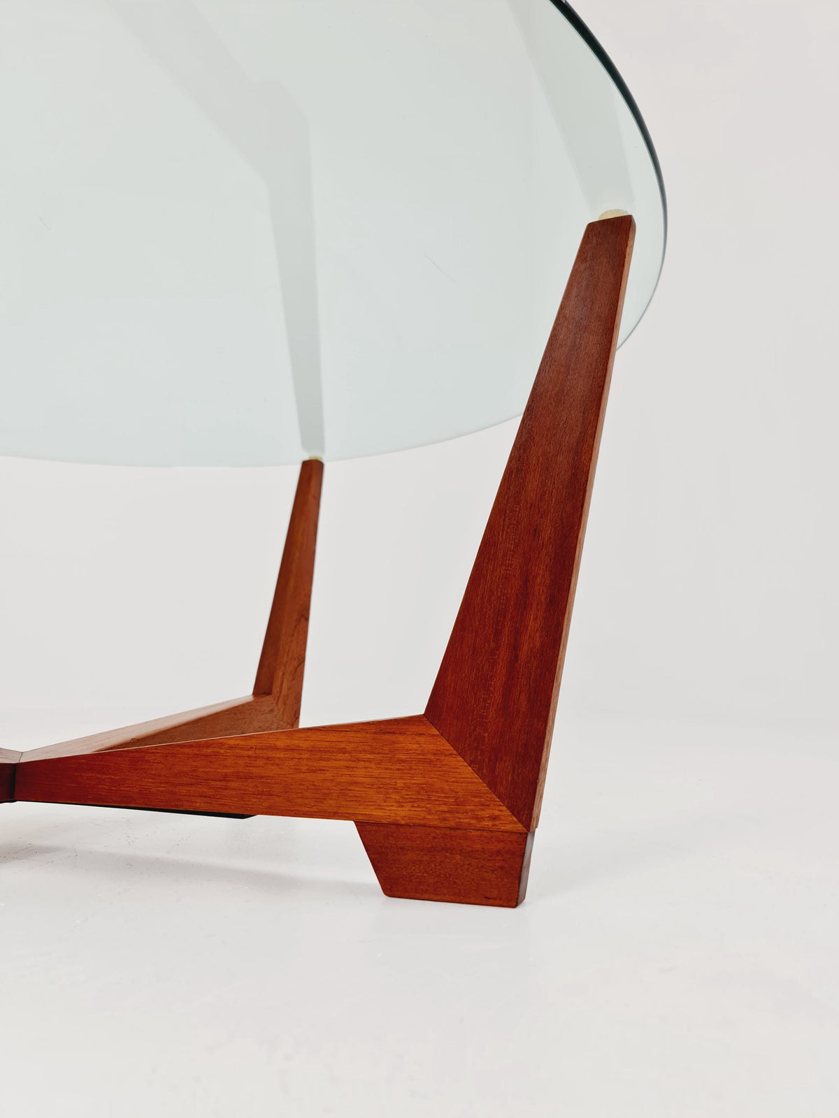 vintage teak and Glass coffe table by Wilhelm Renz 1960
