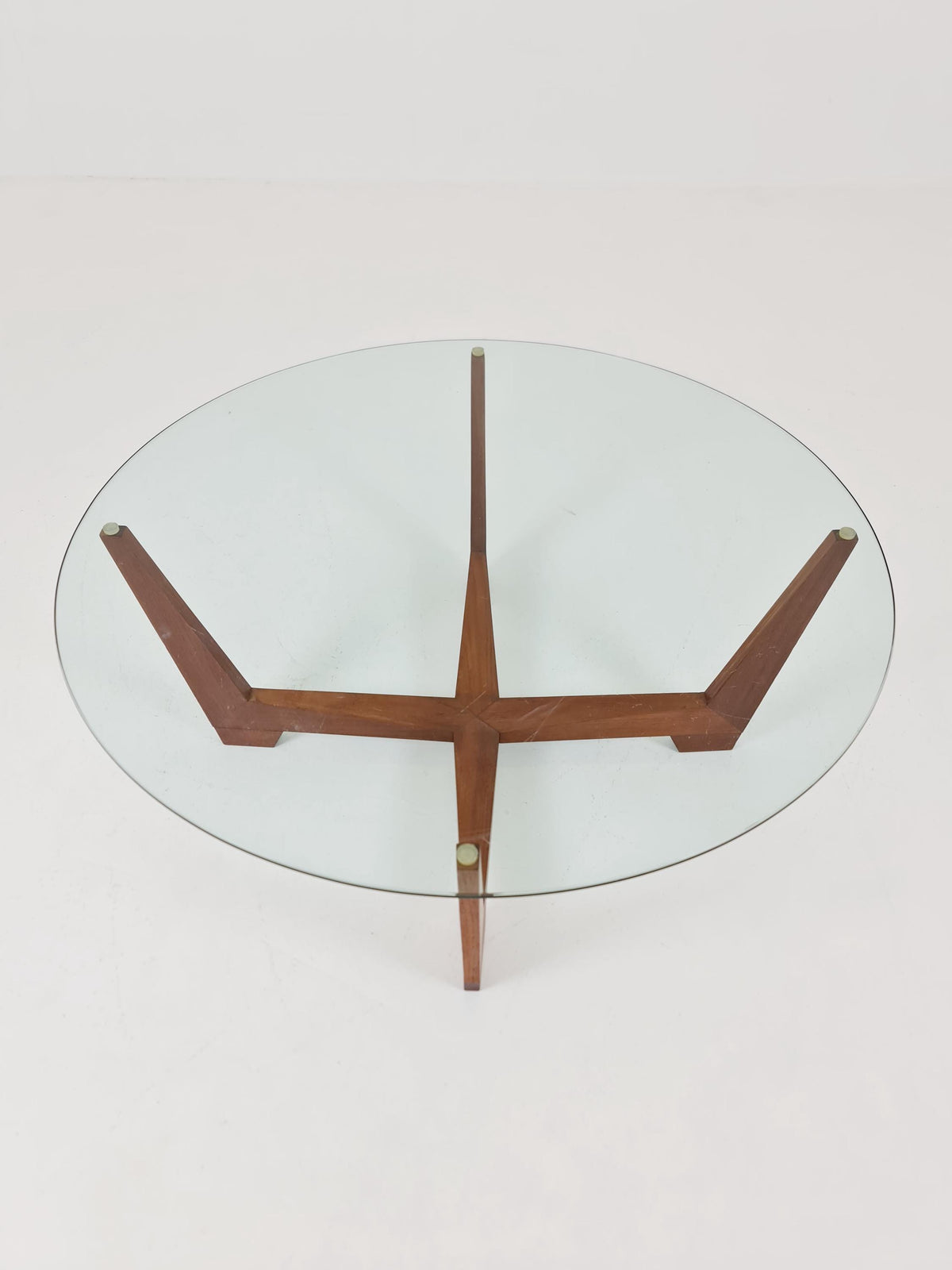 vintage teak and Glass coffe table by Wilhelm Renz 1960