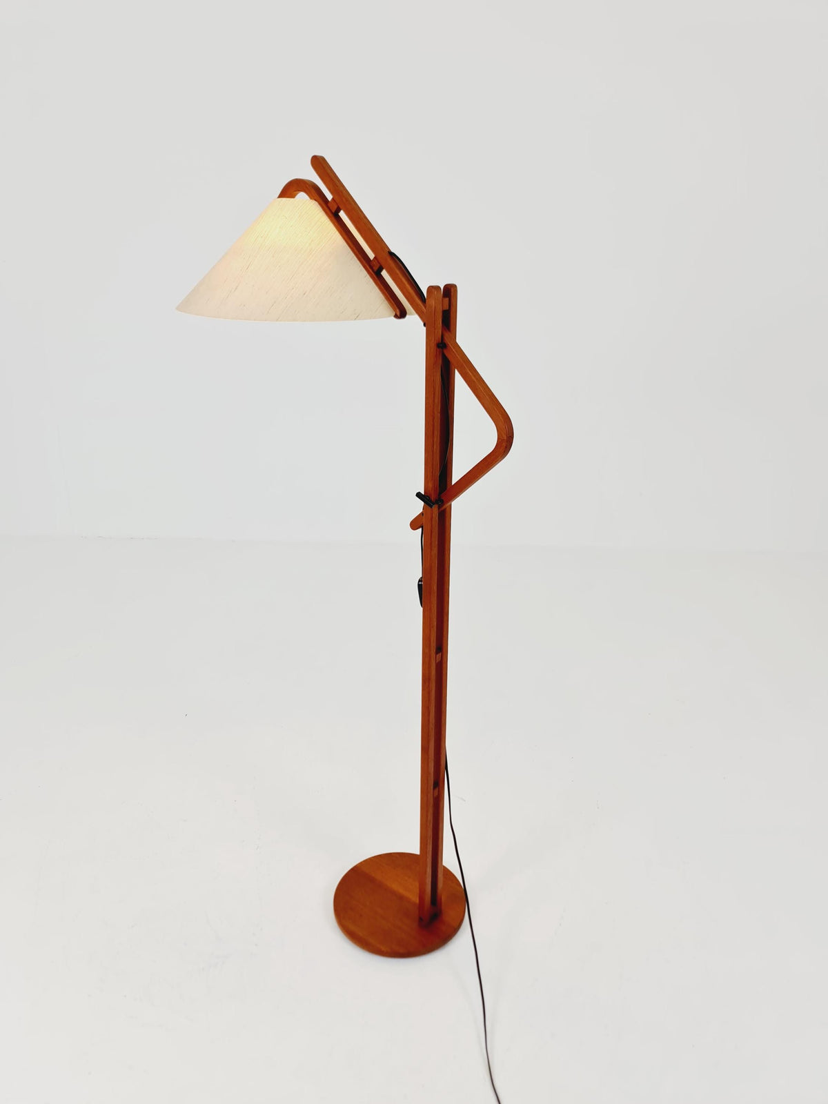 Vintage Danish Teak floor lamp by DOMUS 1970s